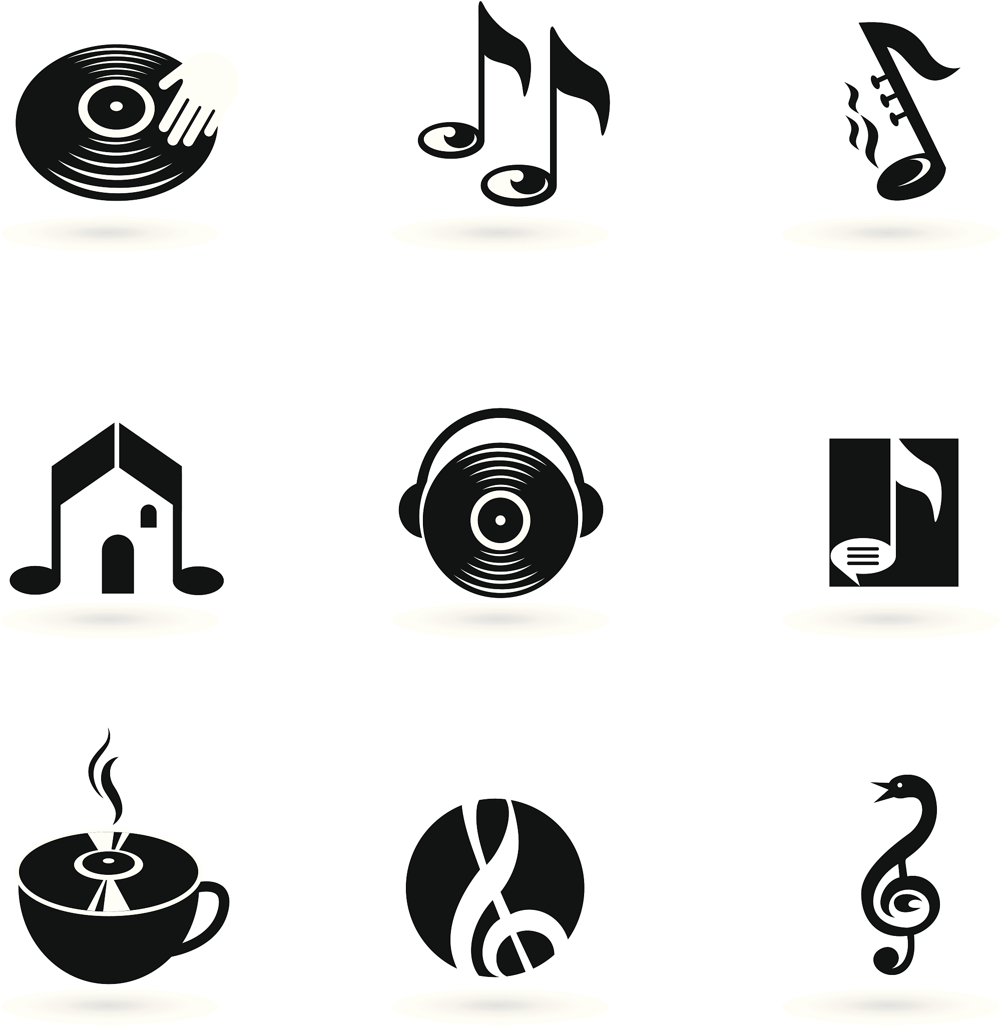 collection of music icons