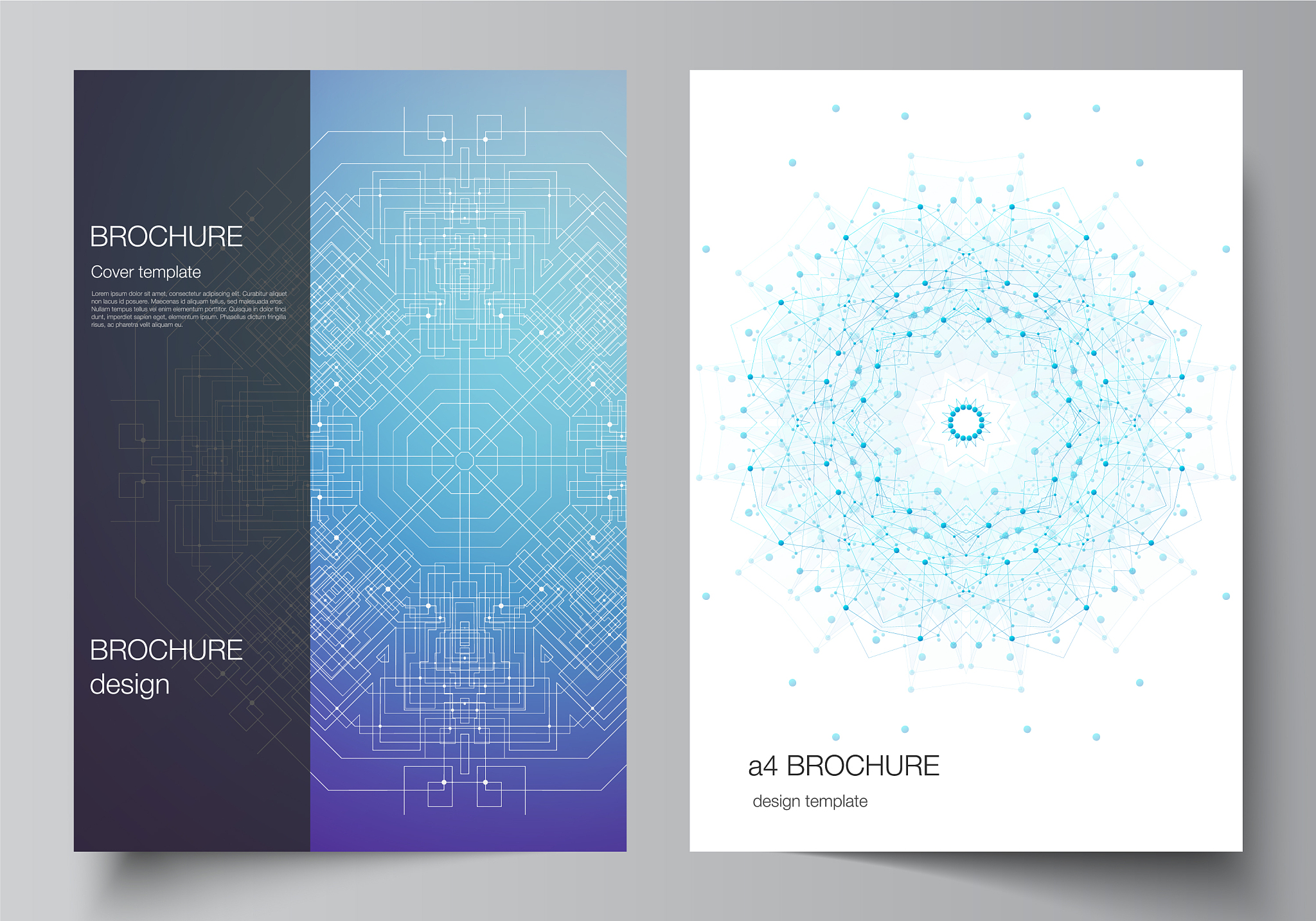 layout a4 format modern cover mockup