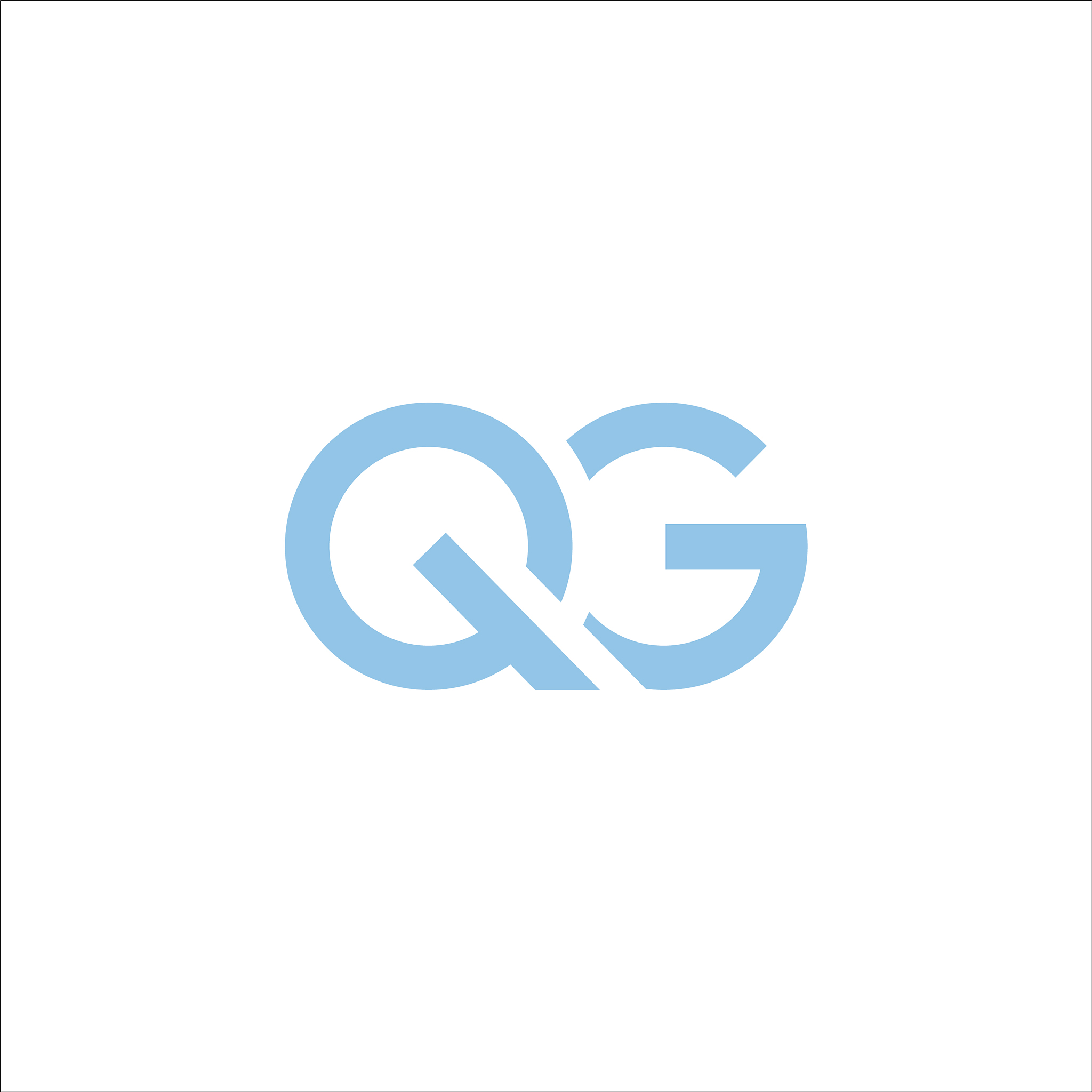 initial letter qg or gq logo design template