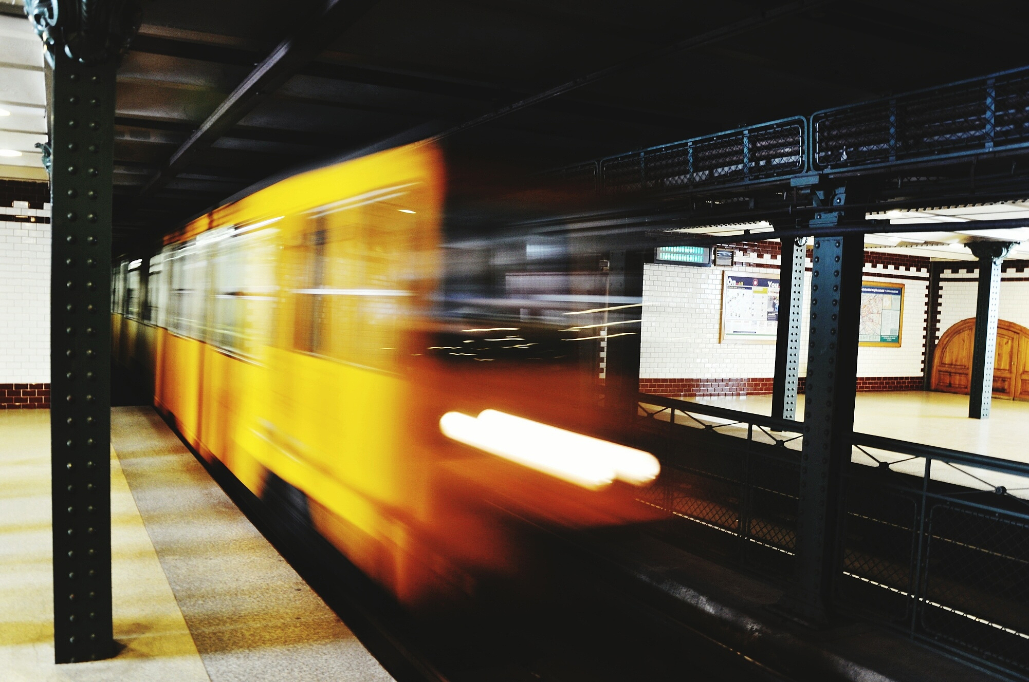 subway train coming to station platform