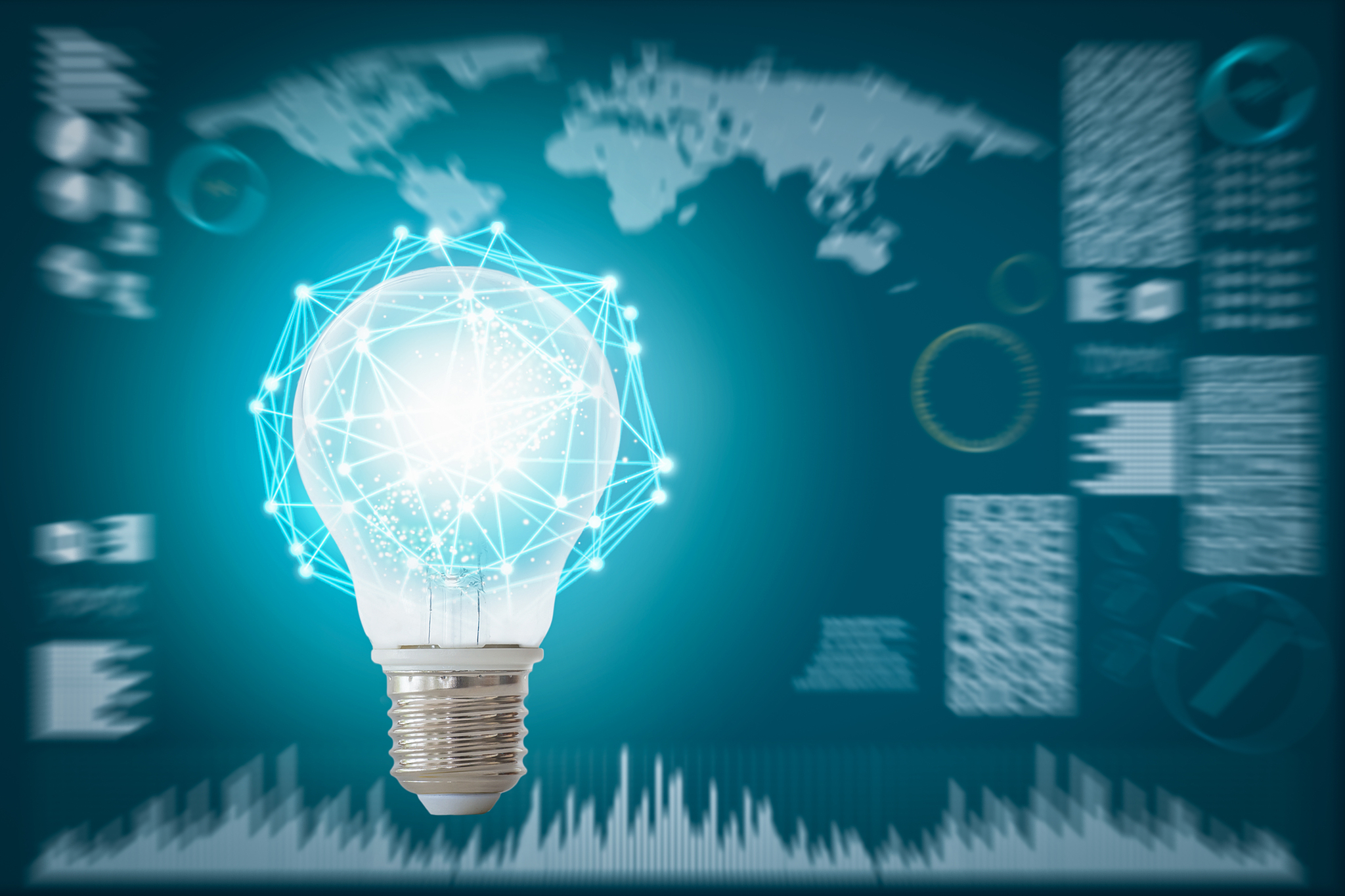creative business strategy with light bulb as concept, double ex