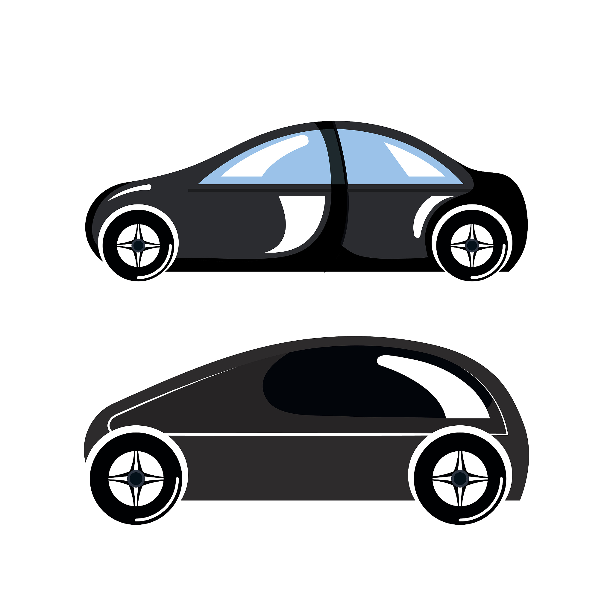 two car luxury automobile modern detailed style design