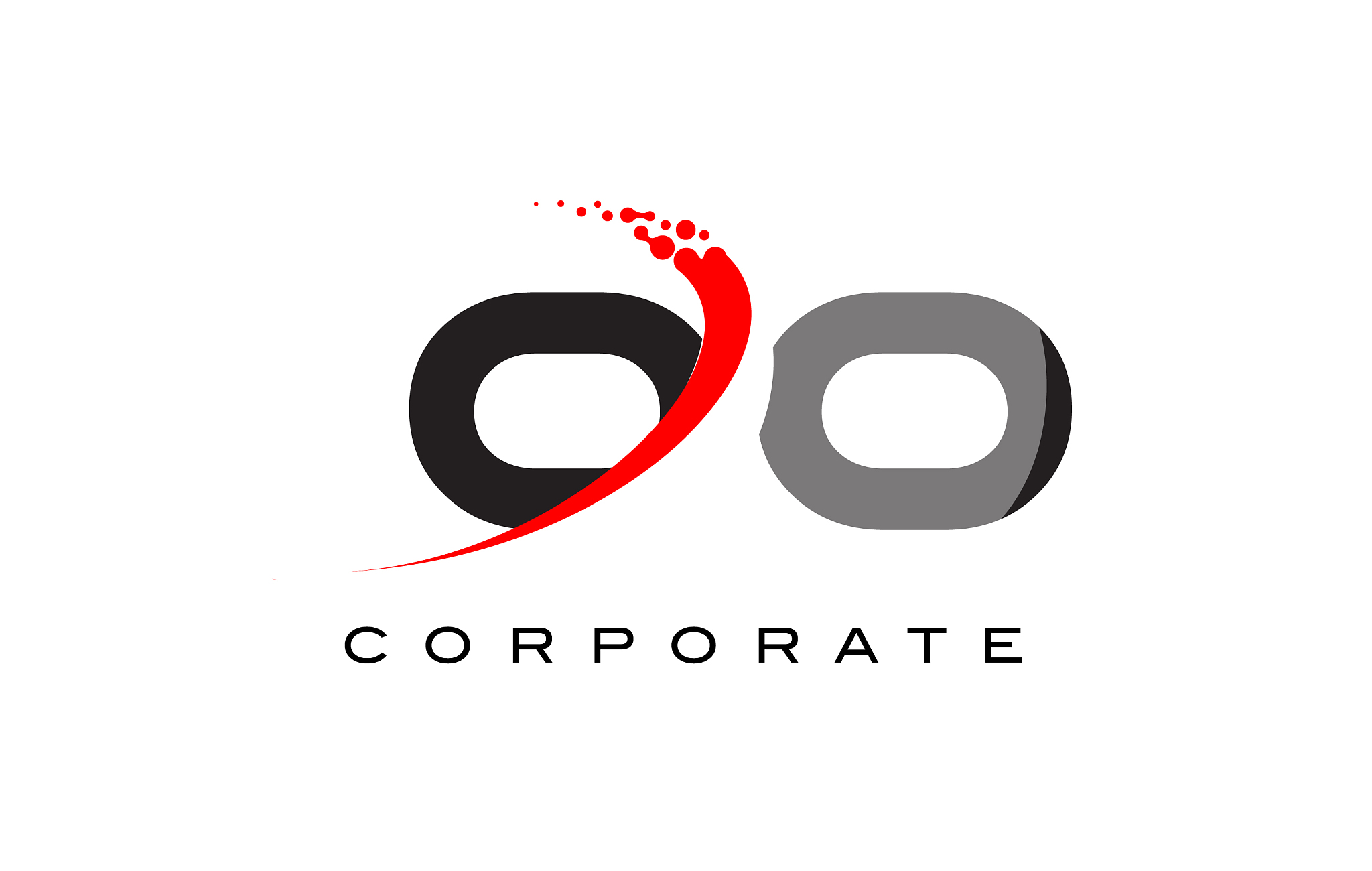 oo modern letter logo design with swoosh