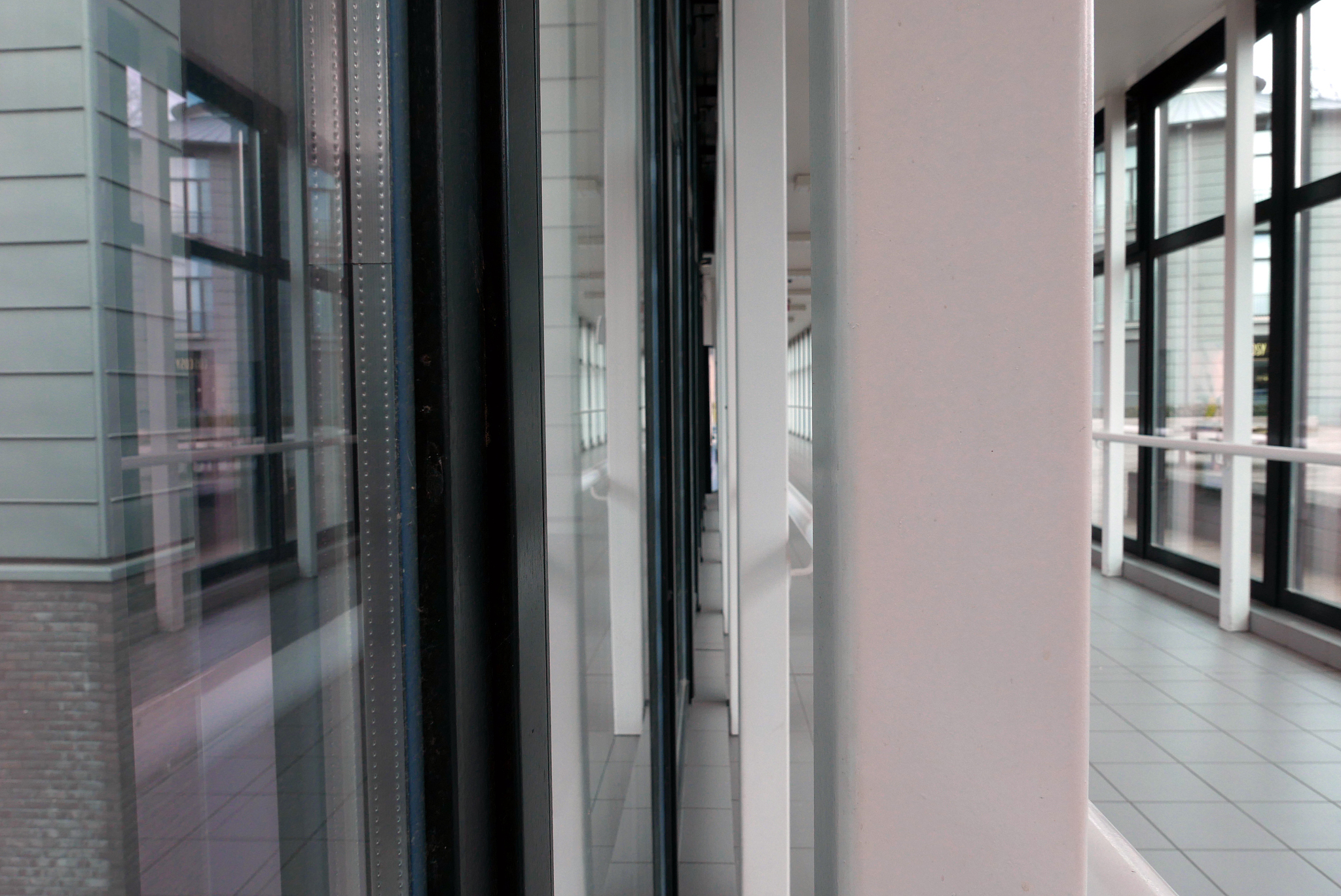 glass window with reflection