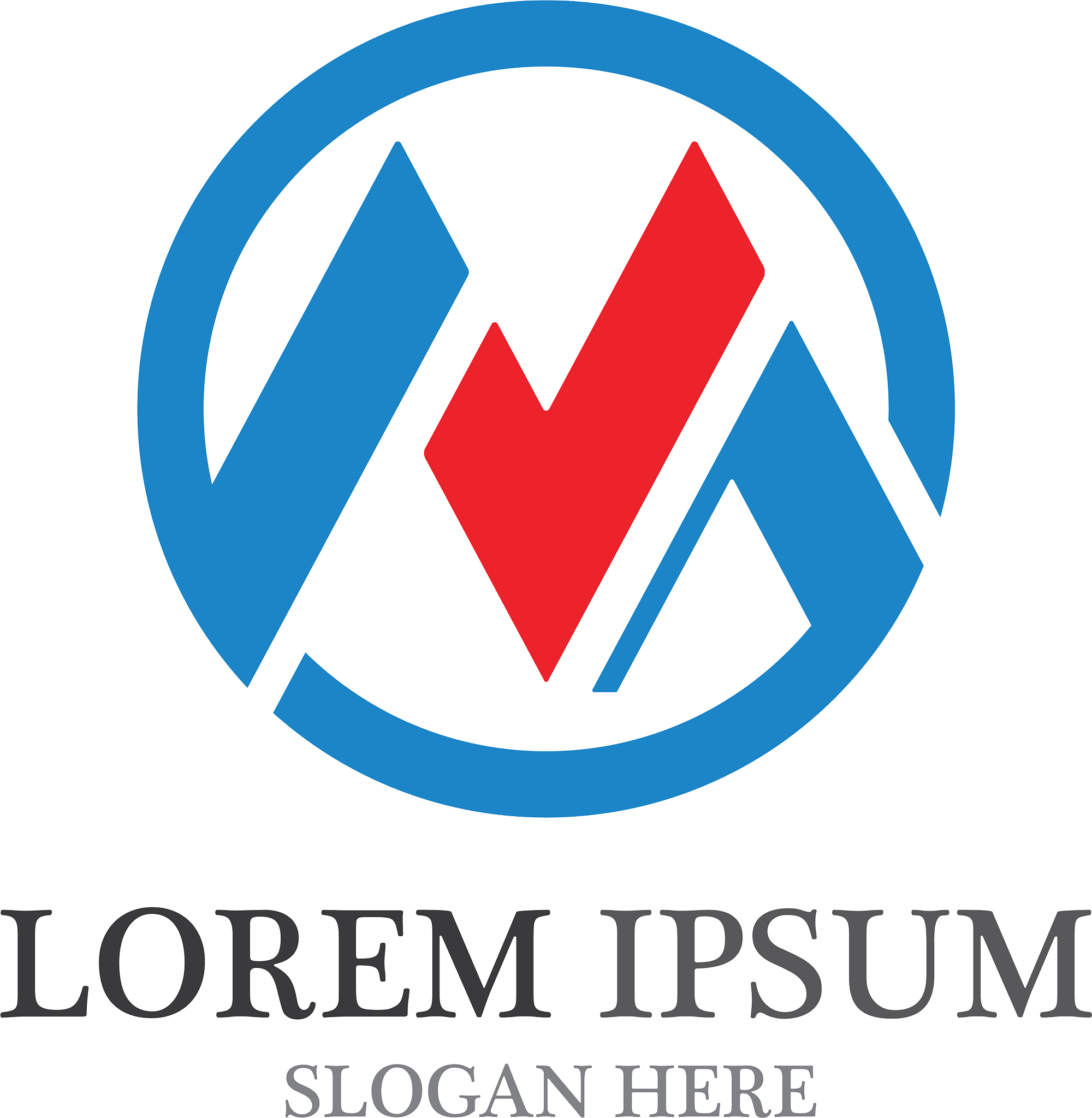 m letter logo template