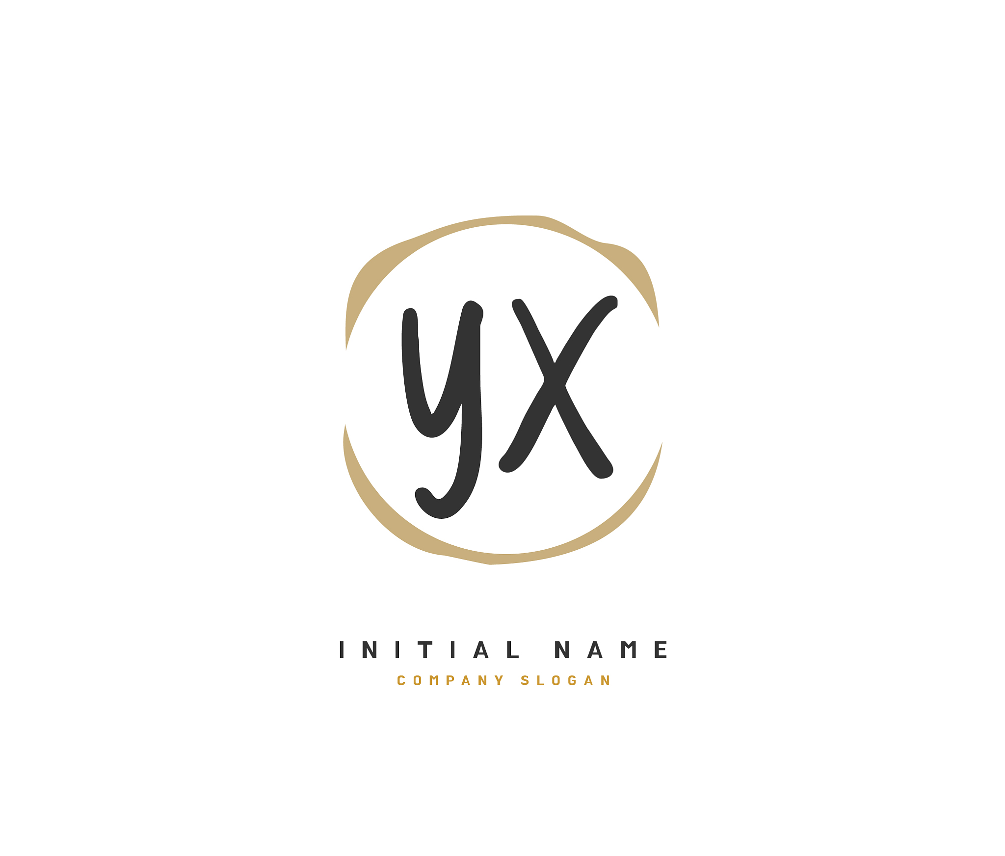 y x yx beauty initial logo handwriting logo of