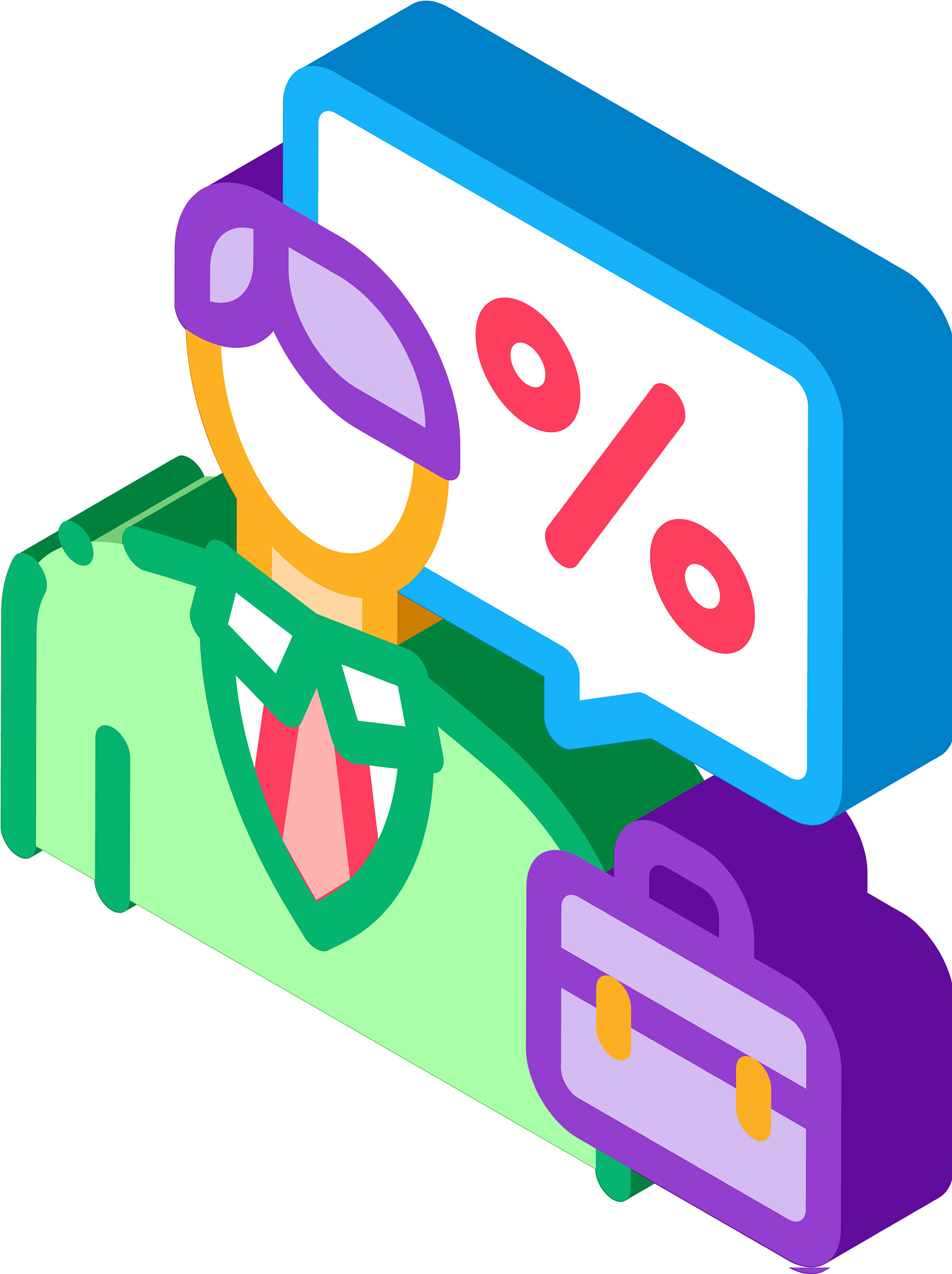 realtor for profit interest isometric icon
