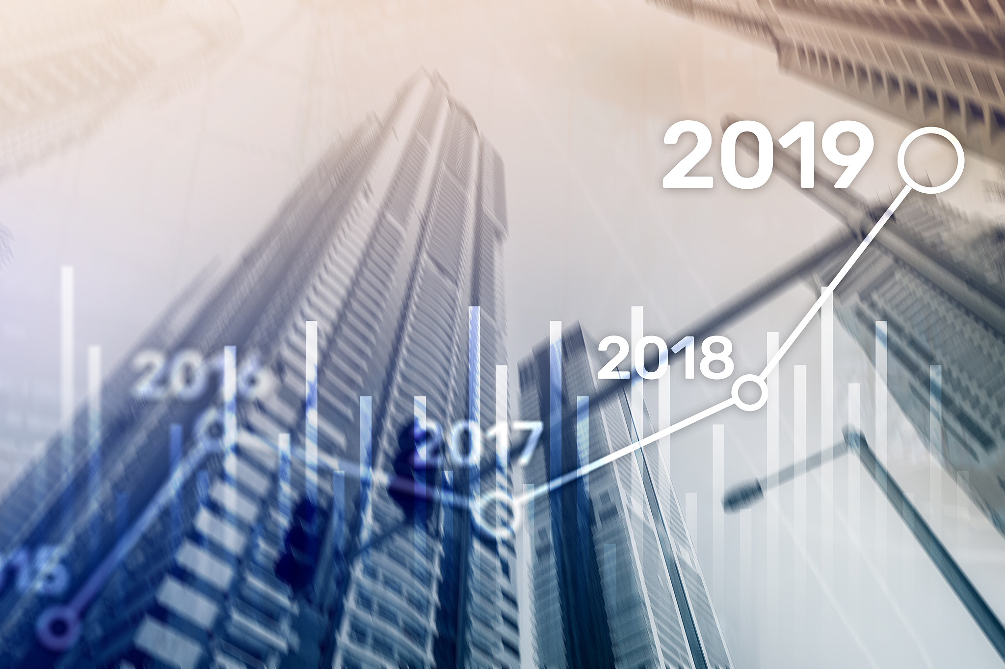 2019 plan for financial growth. business and investment concept.