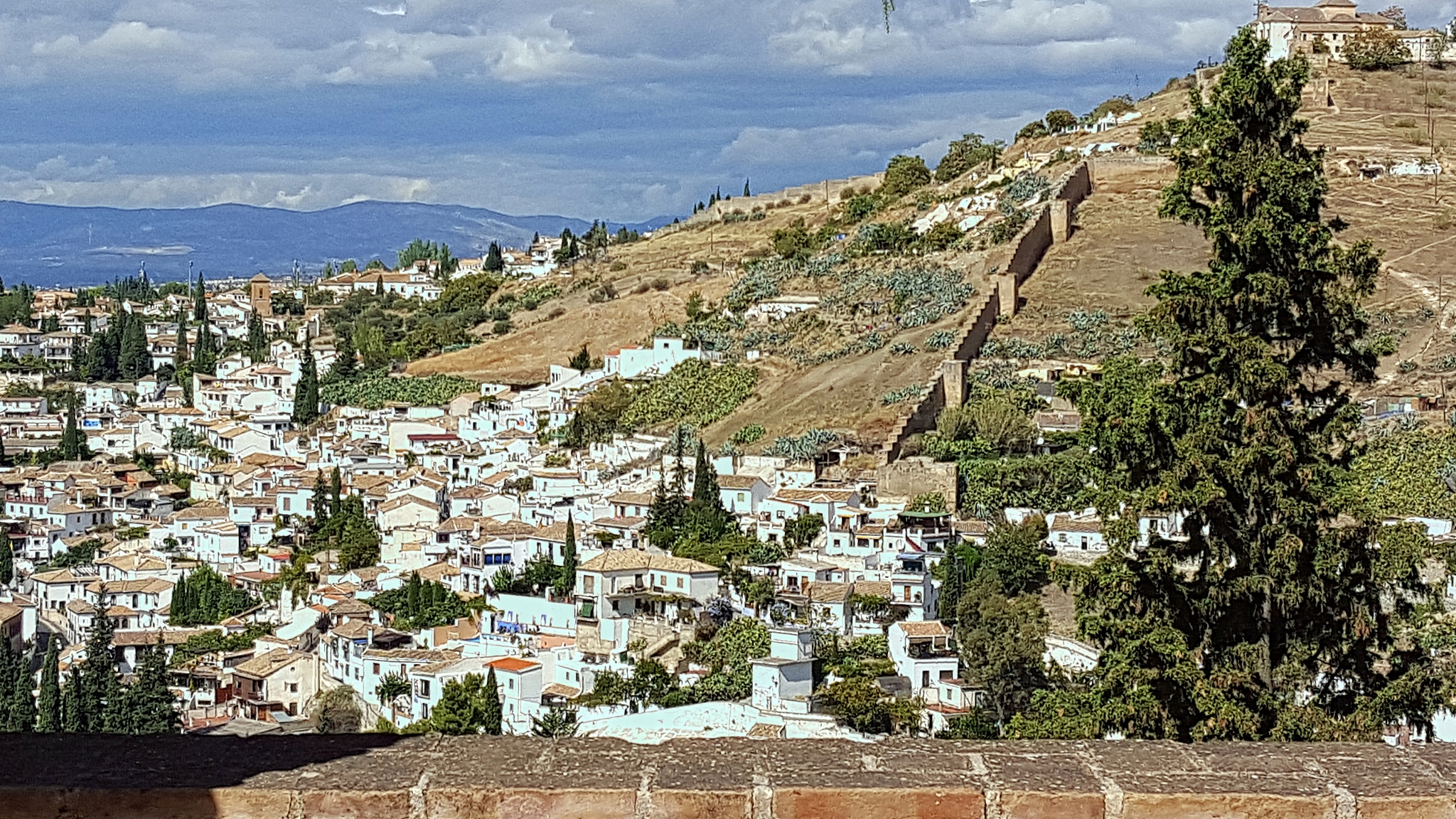 view on granada from the alhambra