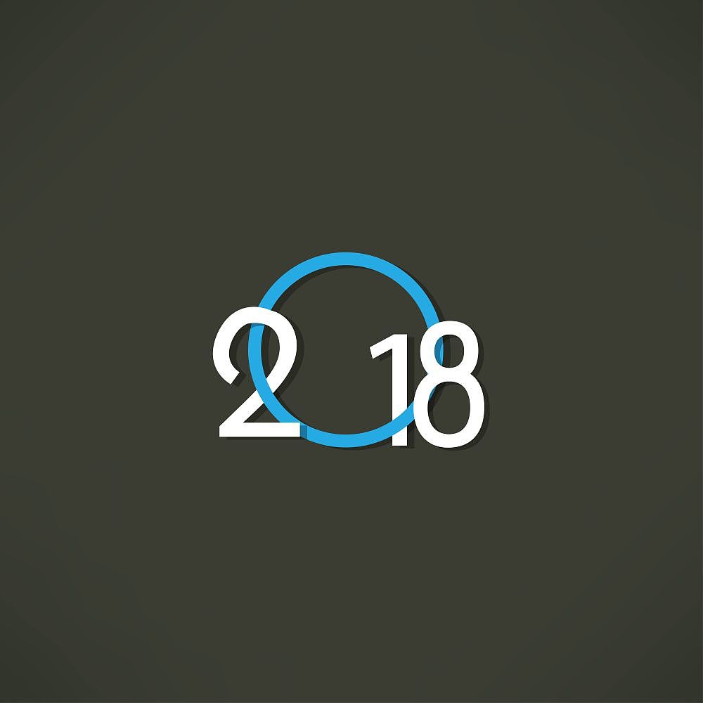 2018 happy new year creative design background