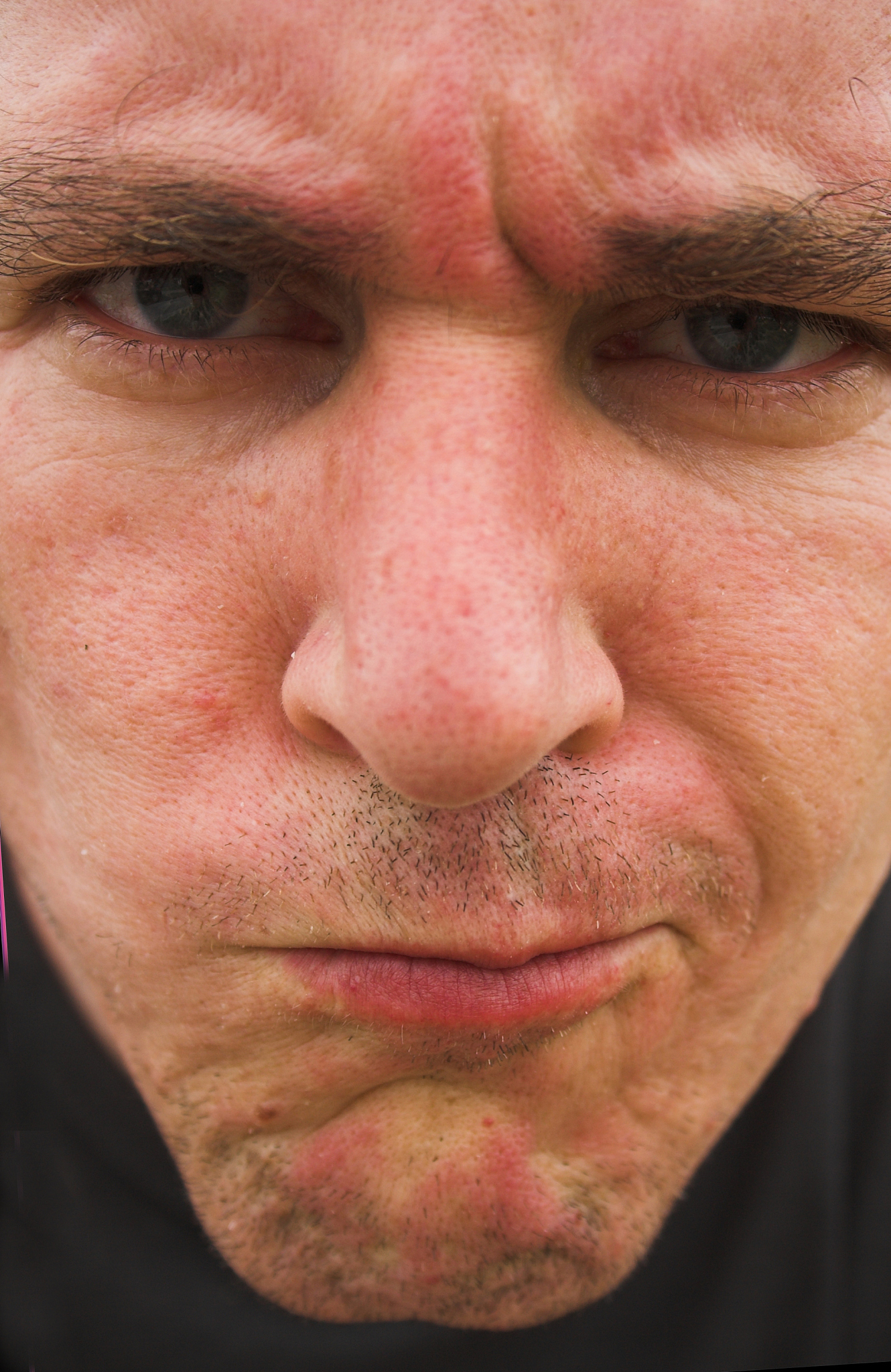face of angry man