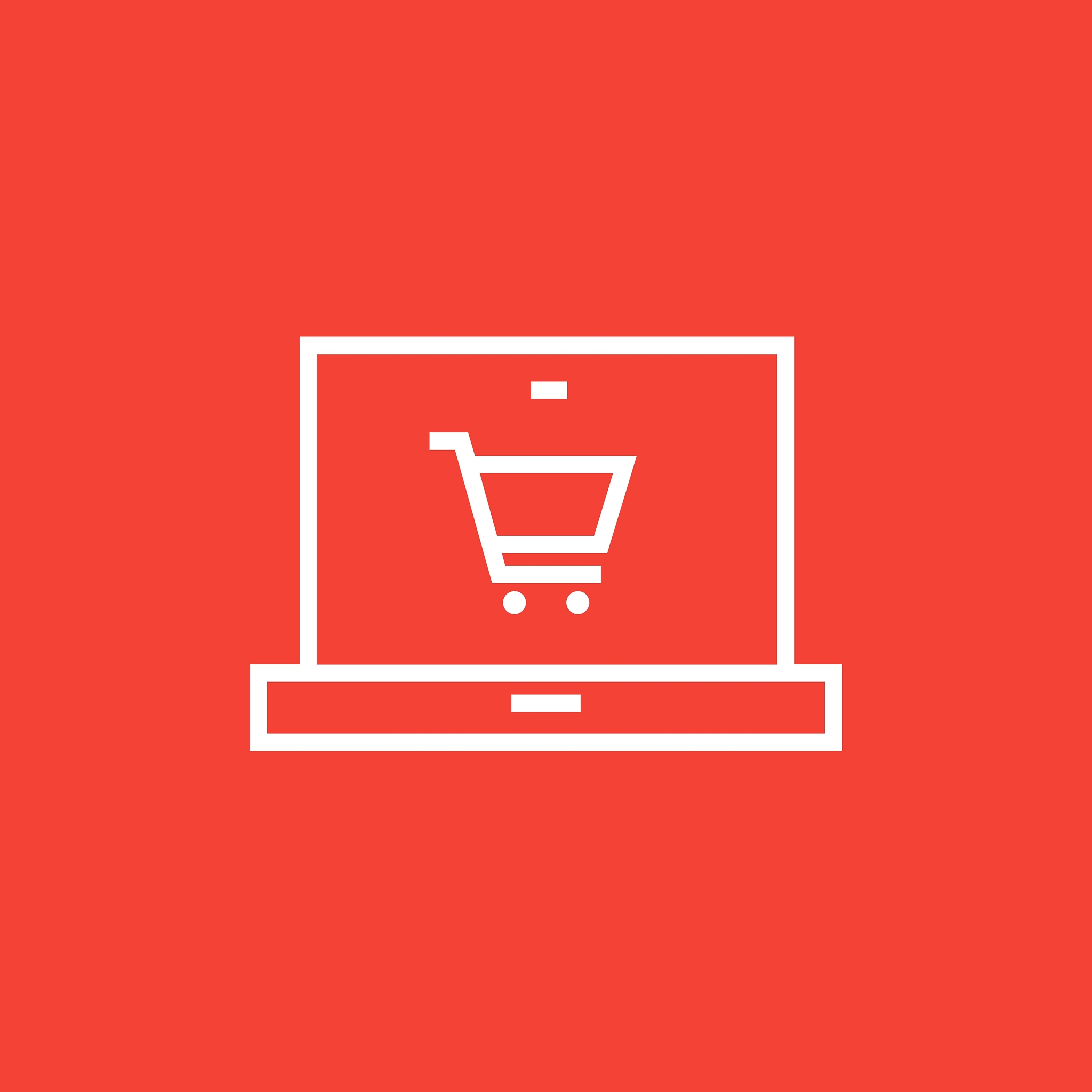 online shopping line icon