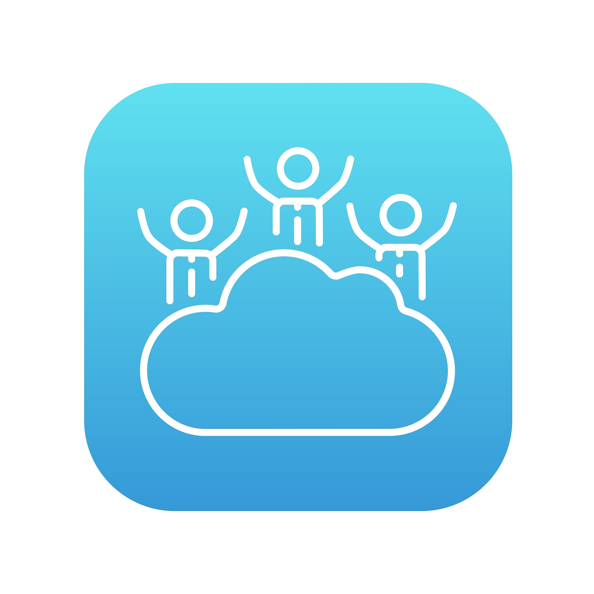 cloud computing line icon