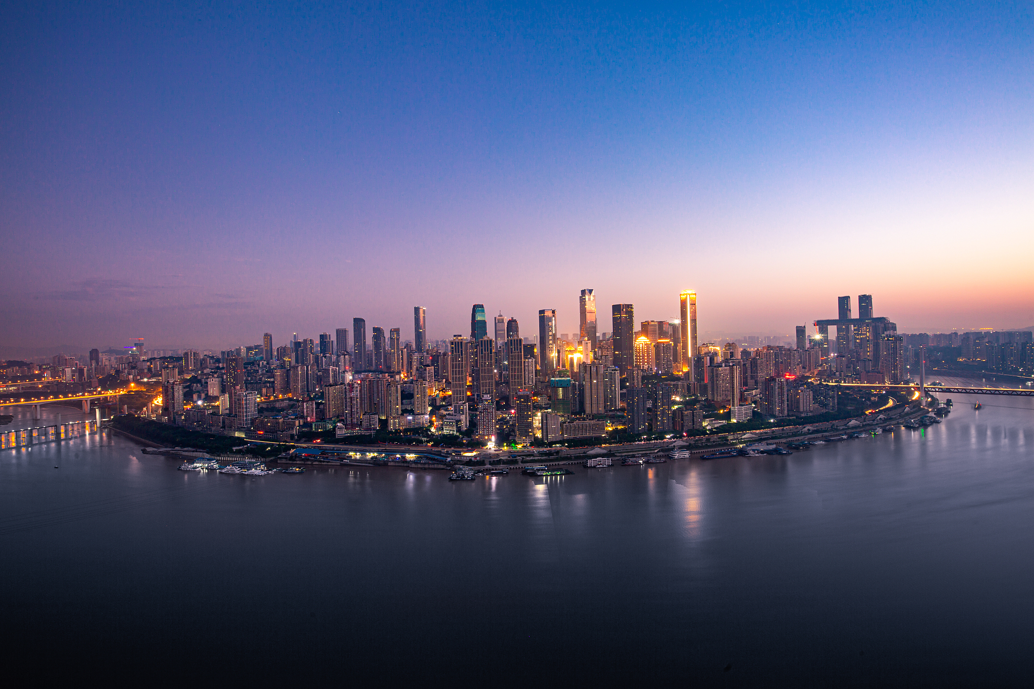 重庆全景重庆火烧云重庆夜景
