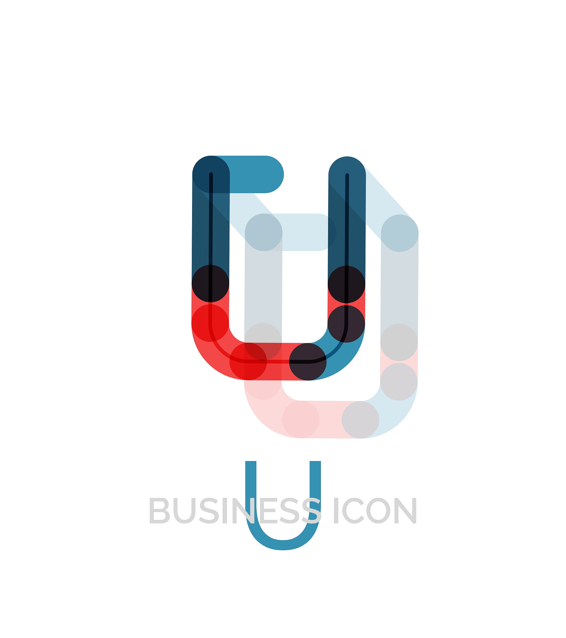minimal u font or letter logo design