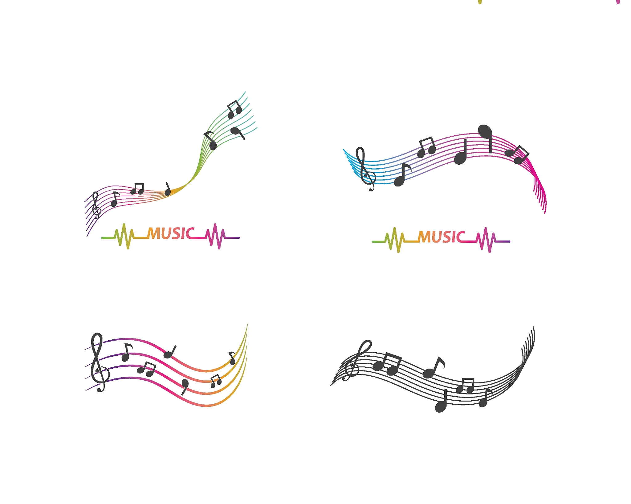music note illustration design
