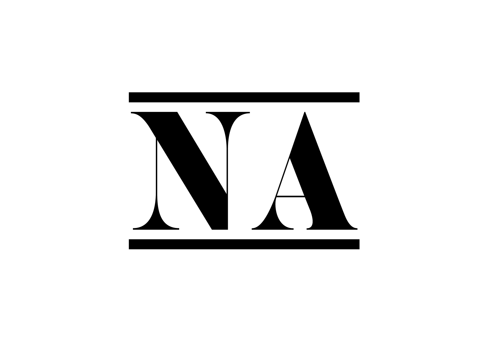 initial monogram letter n a logo design template