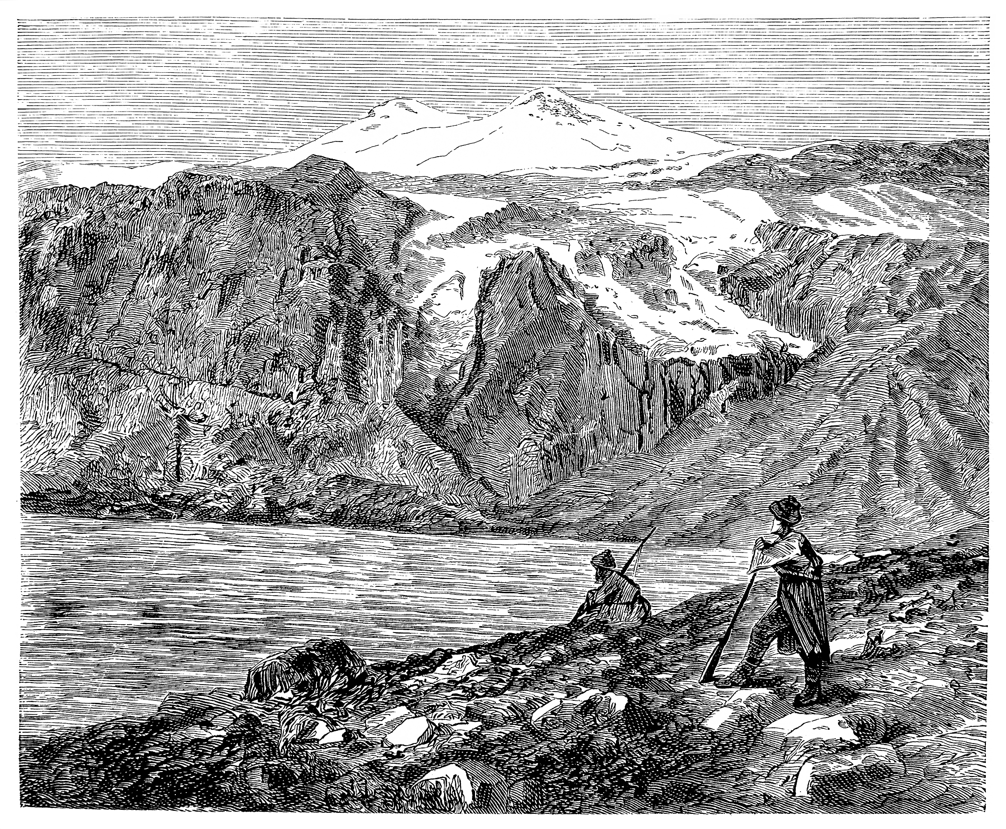 西侧流水侵蚀如何影响山脊线？