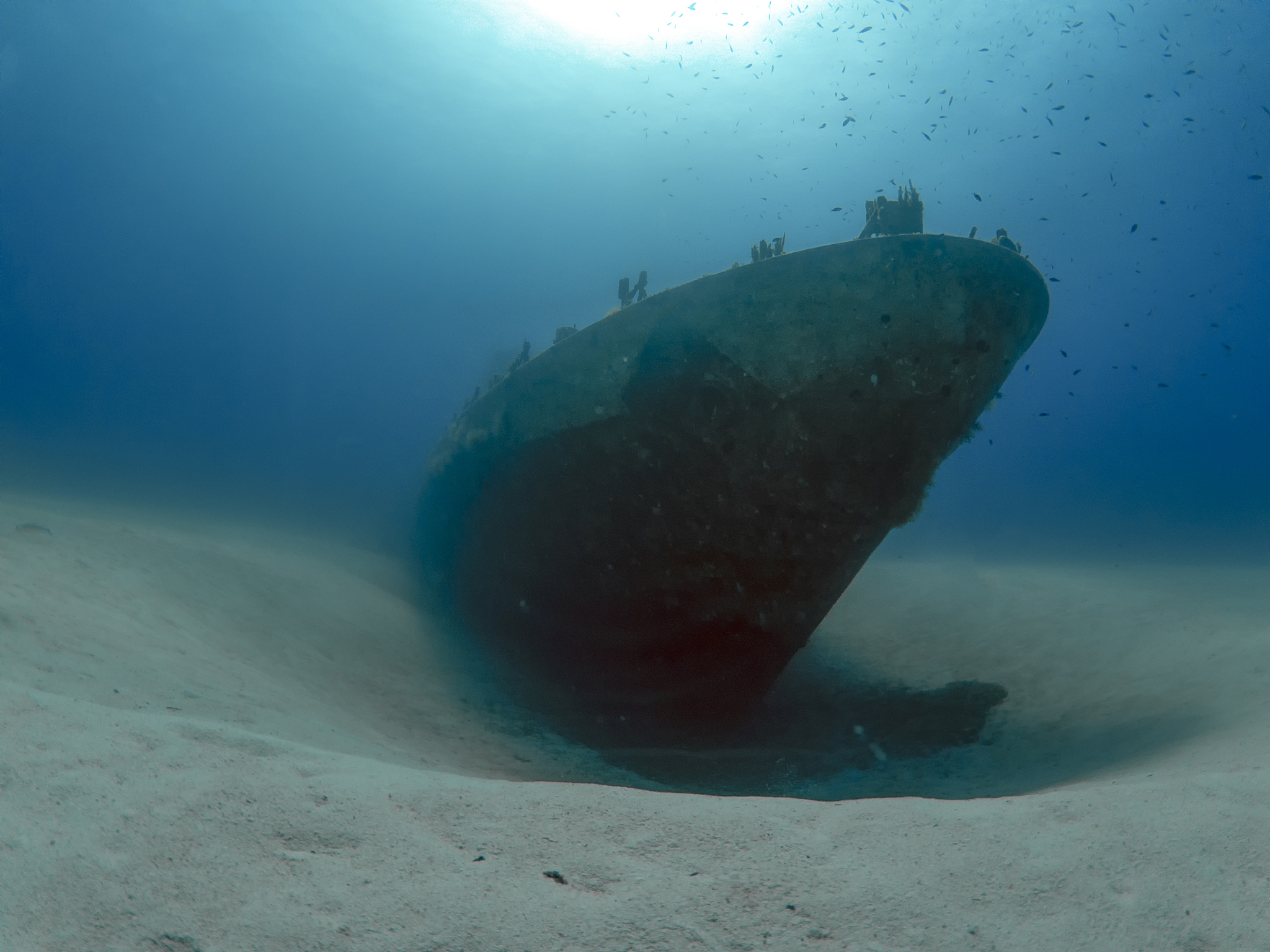 the wreck of the p31 patrol boat in gozo, malta