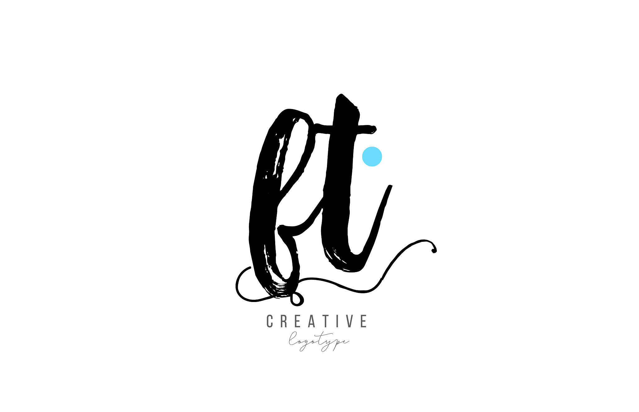 ft f t vintage letter alphabet combination logo