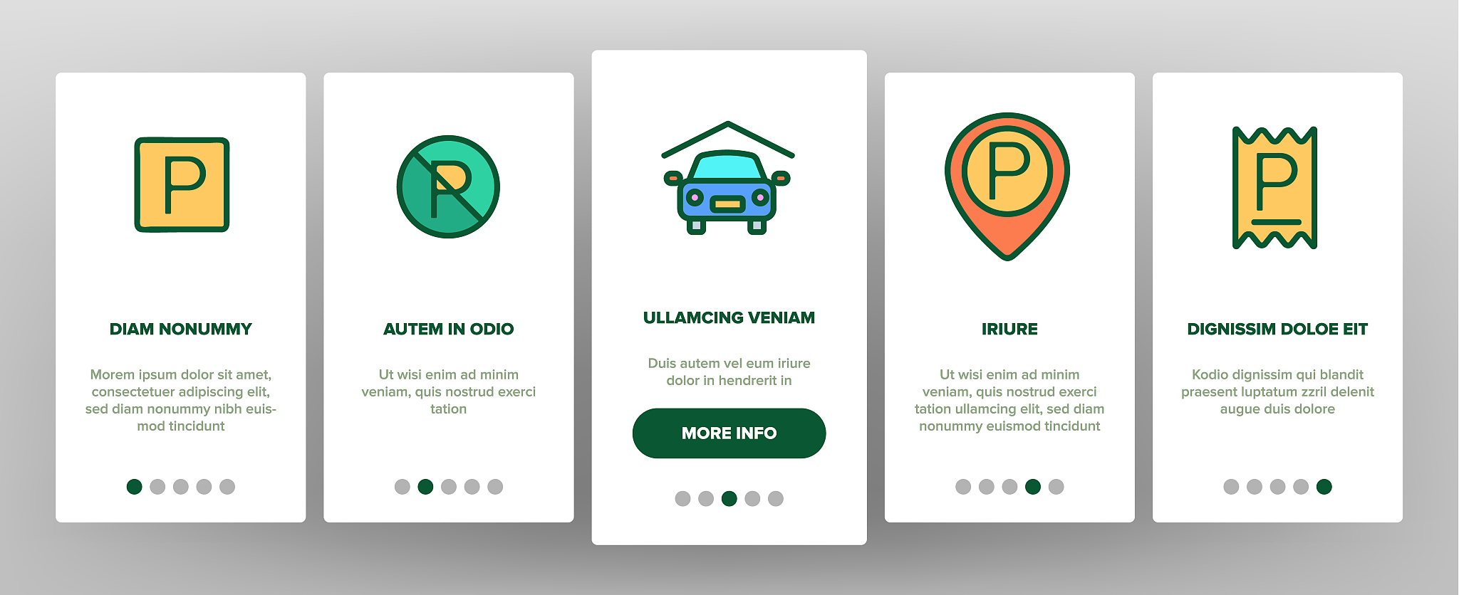 parking onboarding vector
