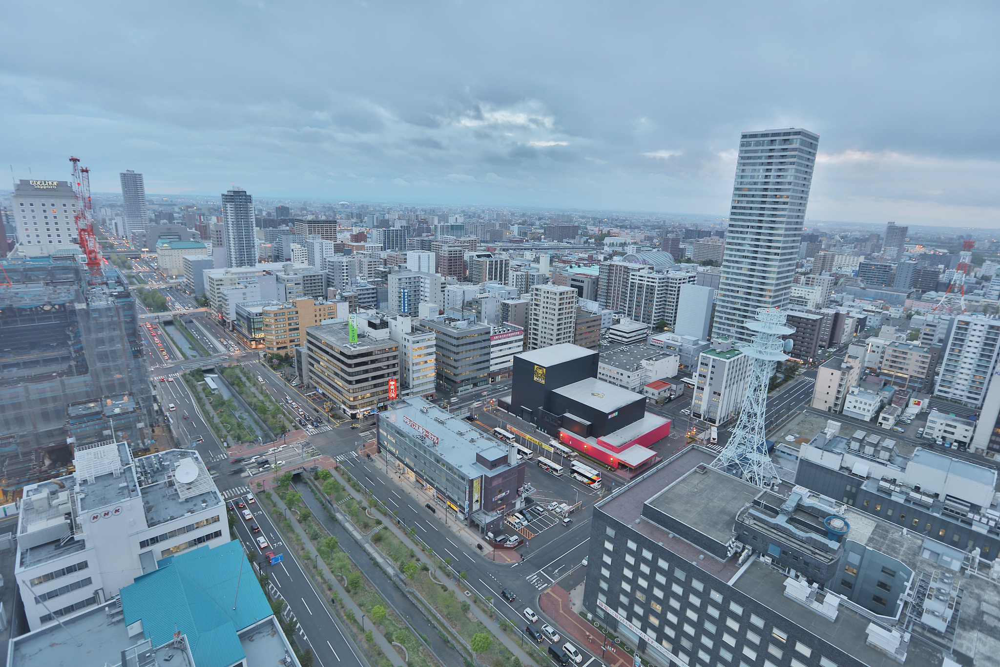 view from tv tower japan, sapporo , hokkaido