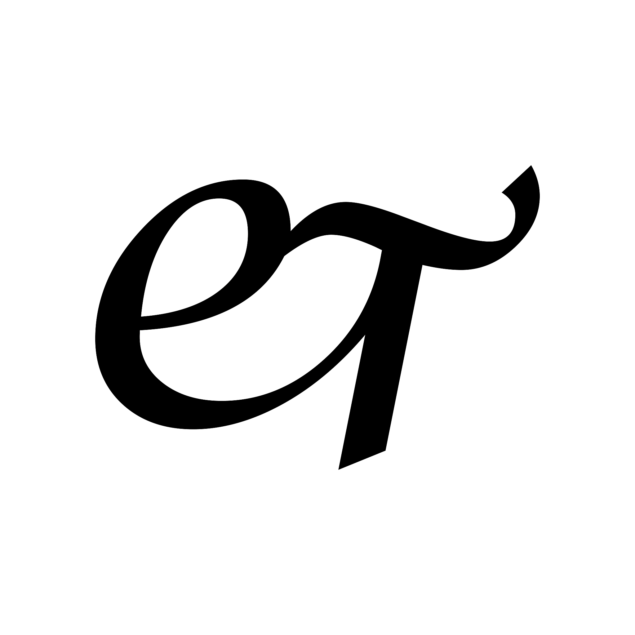 black ampersand hand writing symbol for banner, general design p