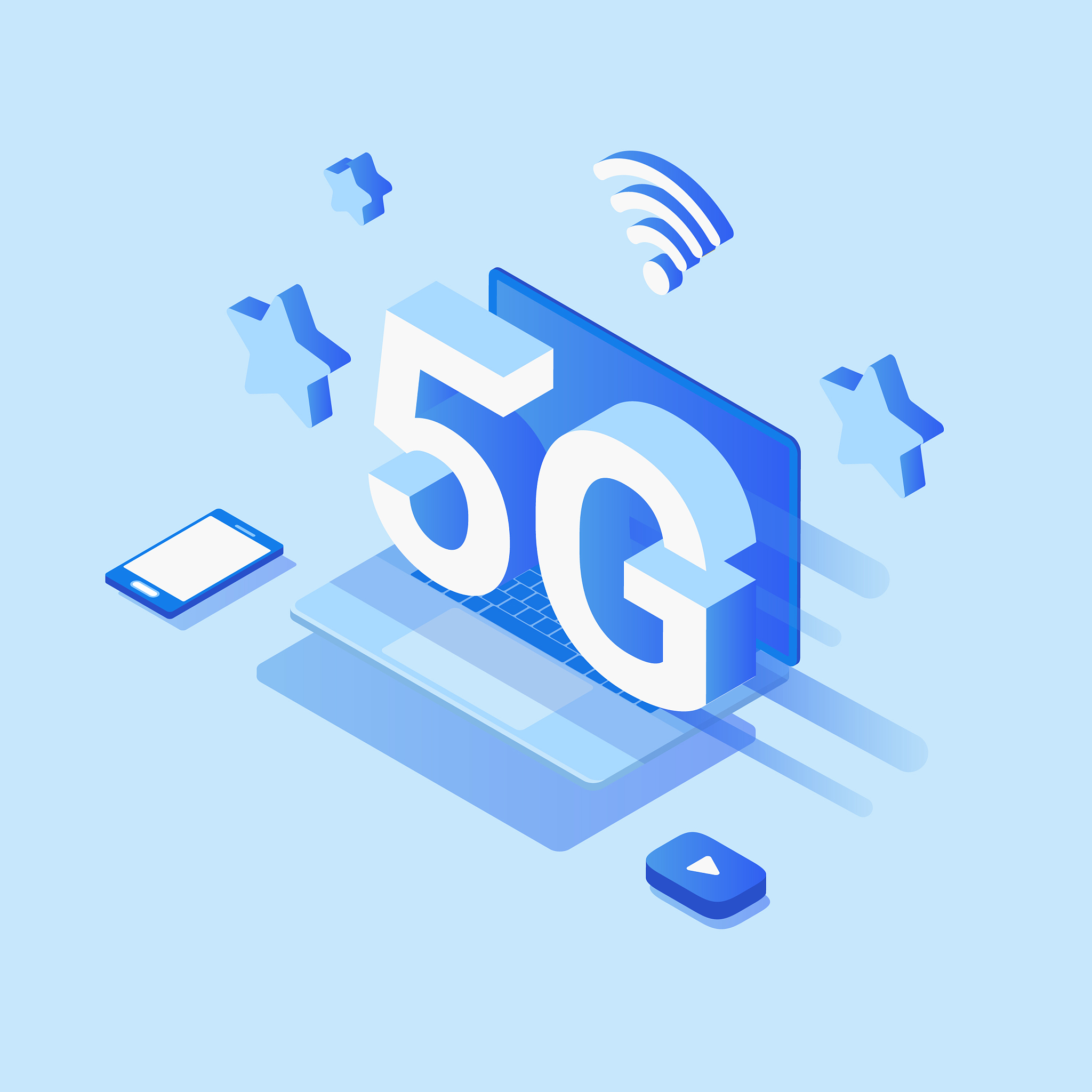 creative 5g network wireless technology concept
