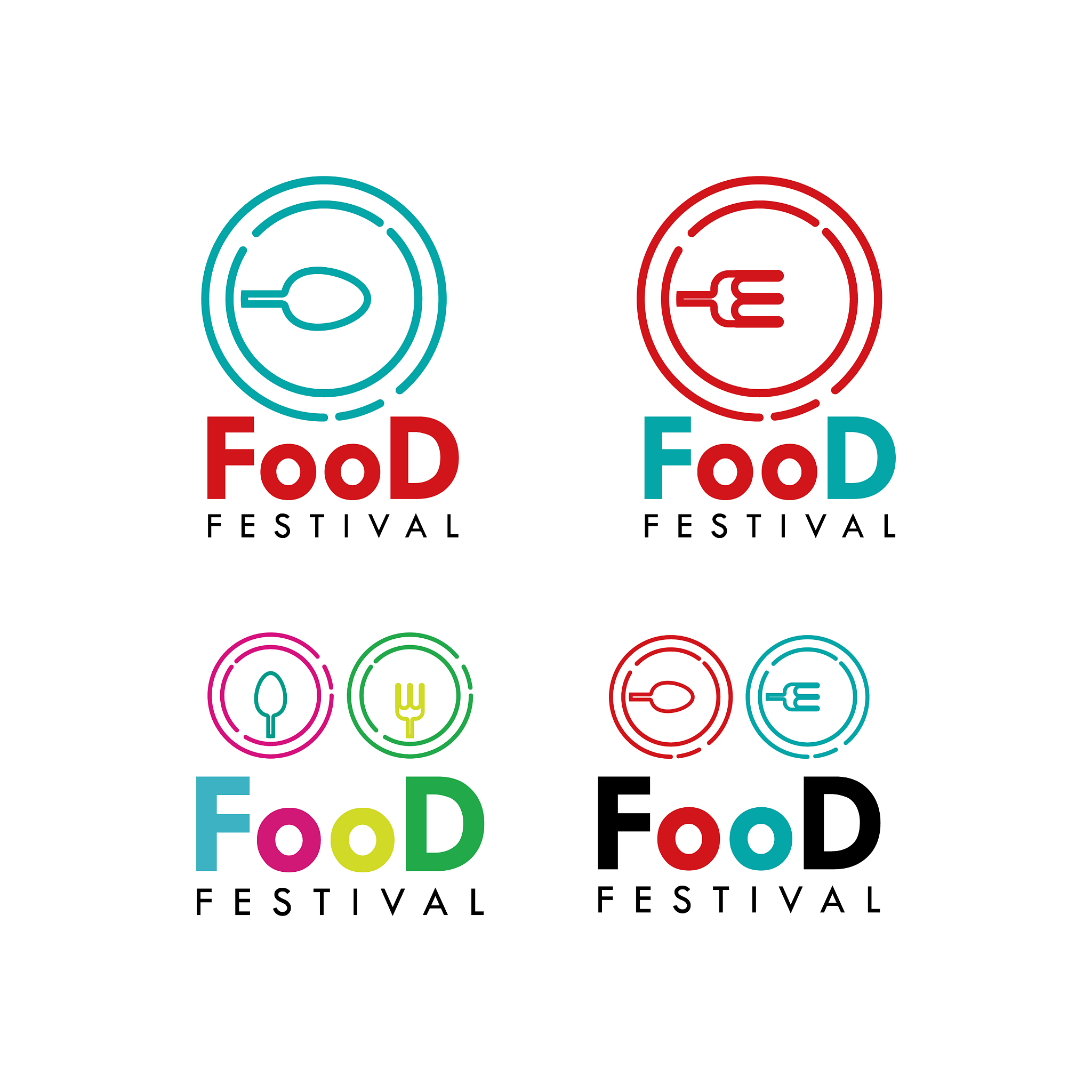 food festival logo template design