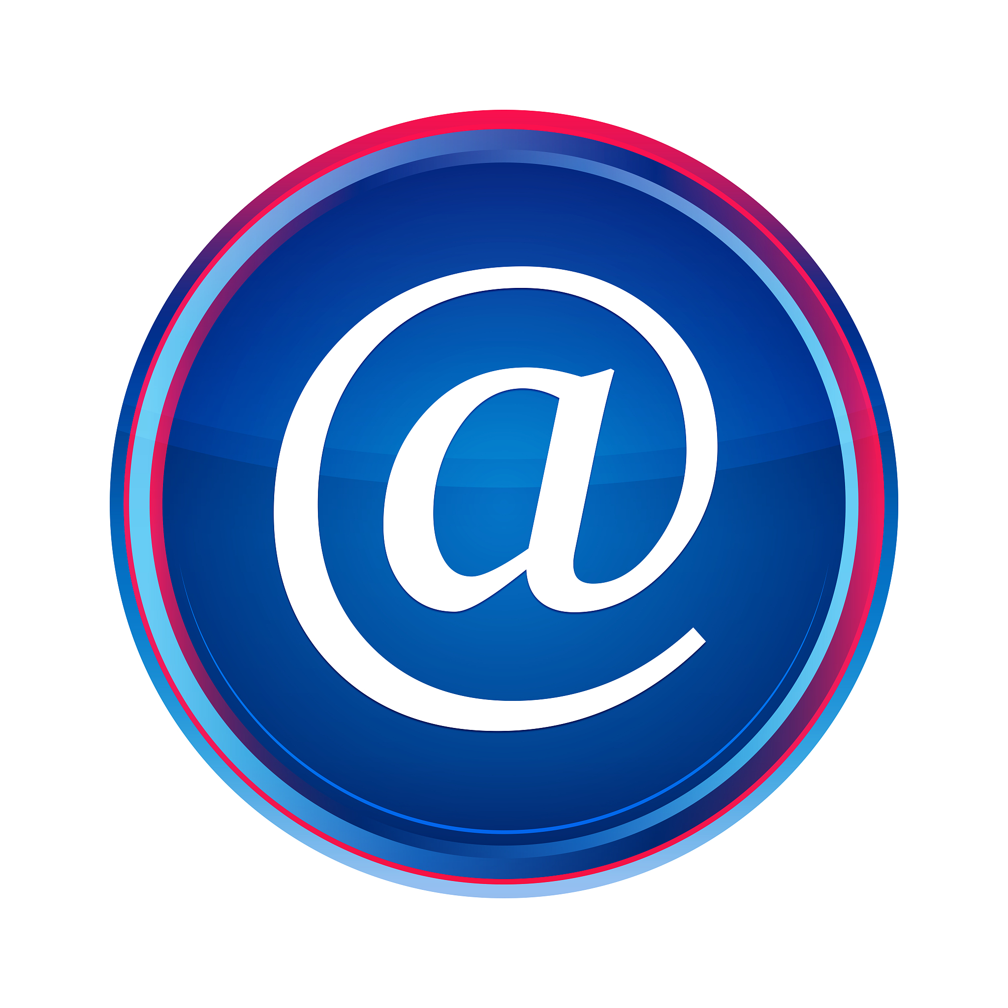 email address icon silky blue round button aqua design illustrat