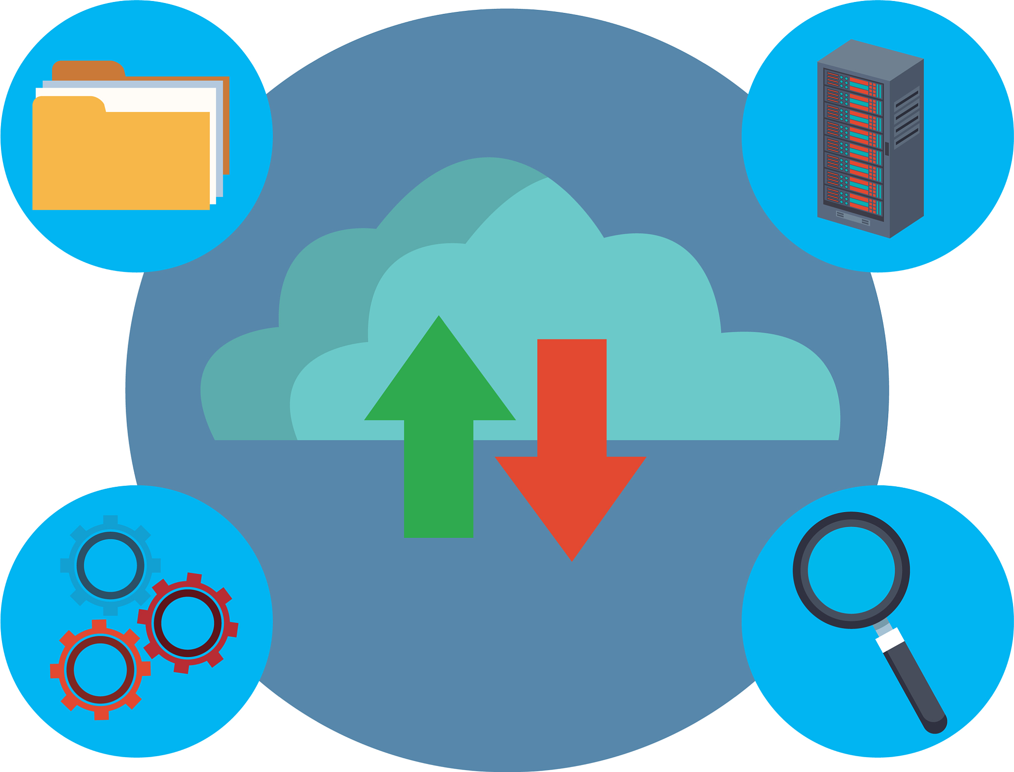cloud computing and database icons