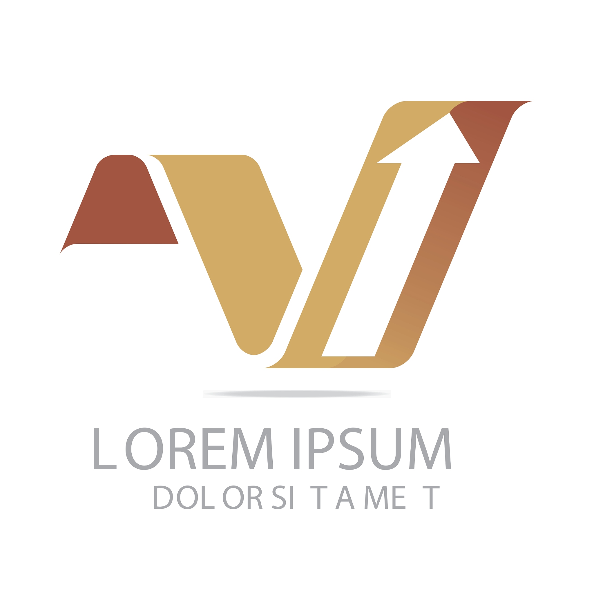 line letter design arrow