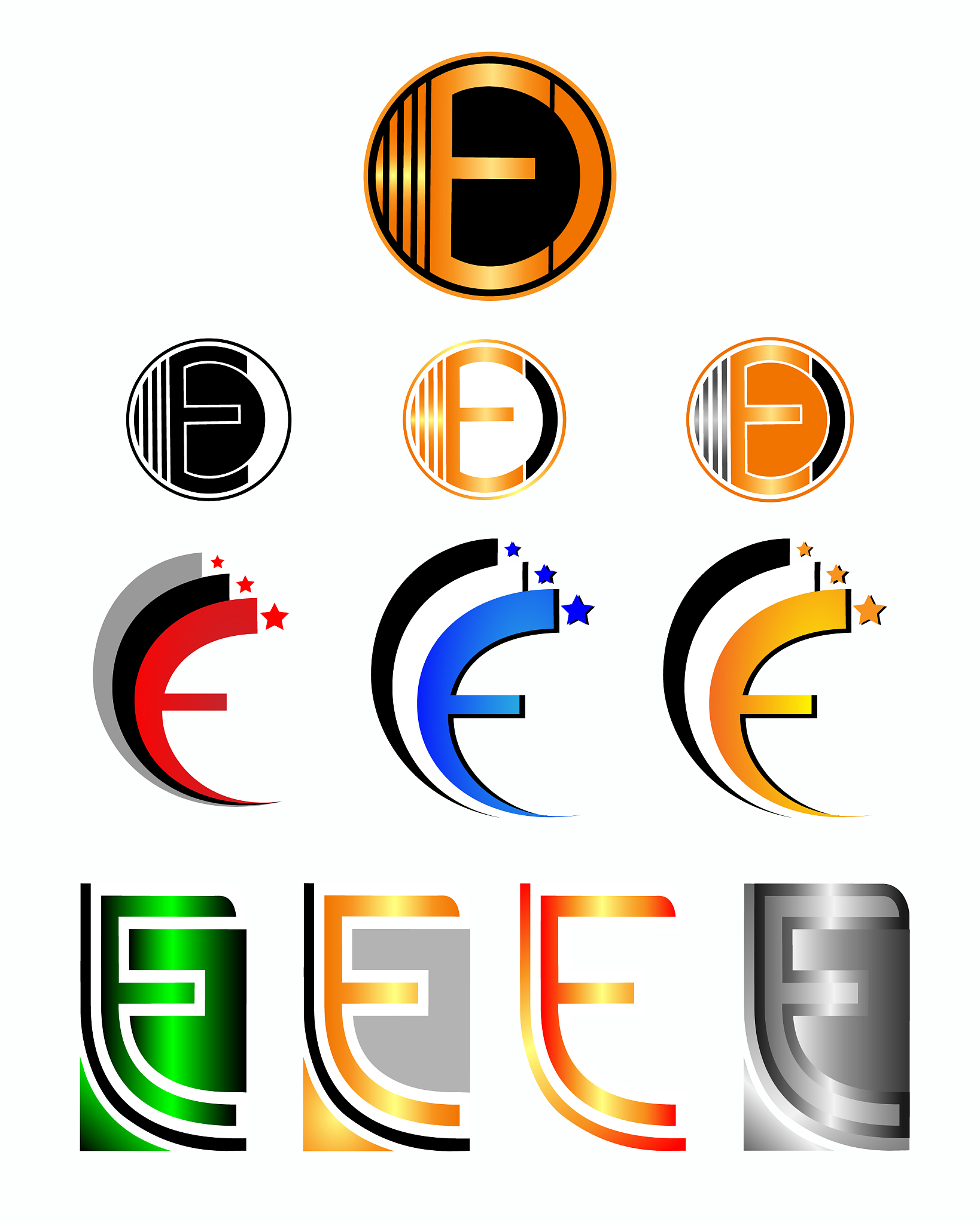 letter e
