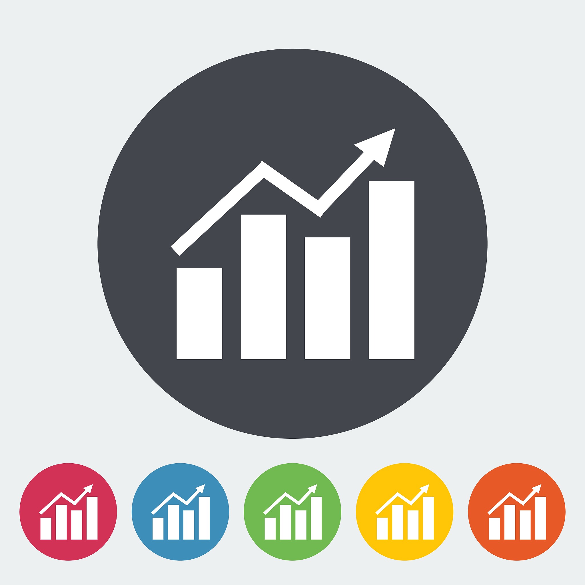 graph flat single icon.