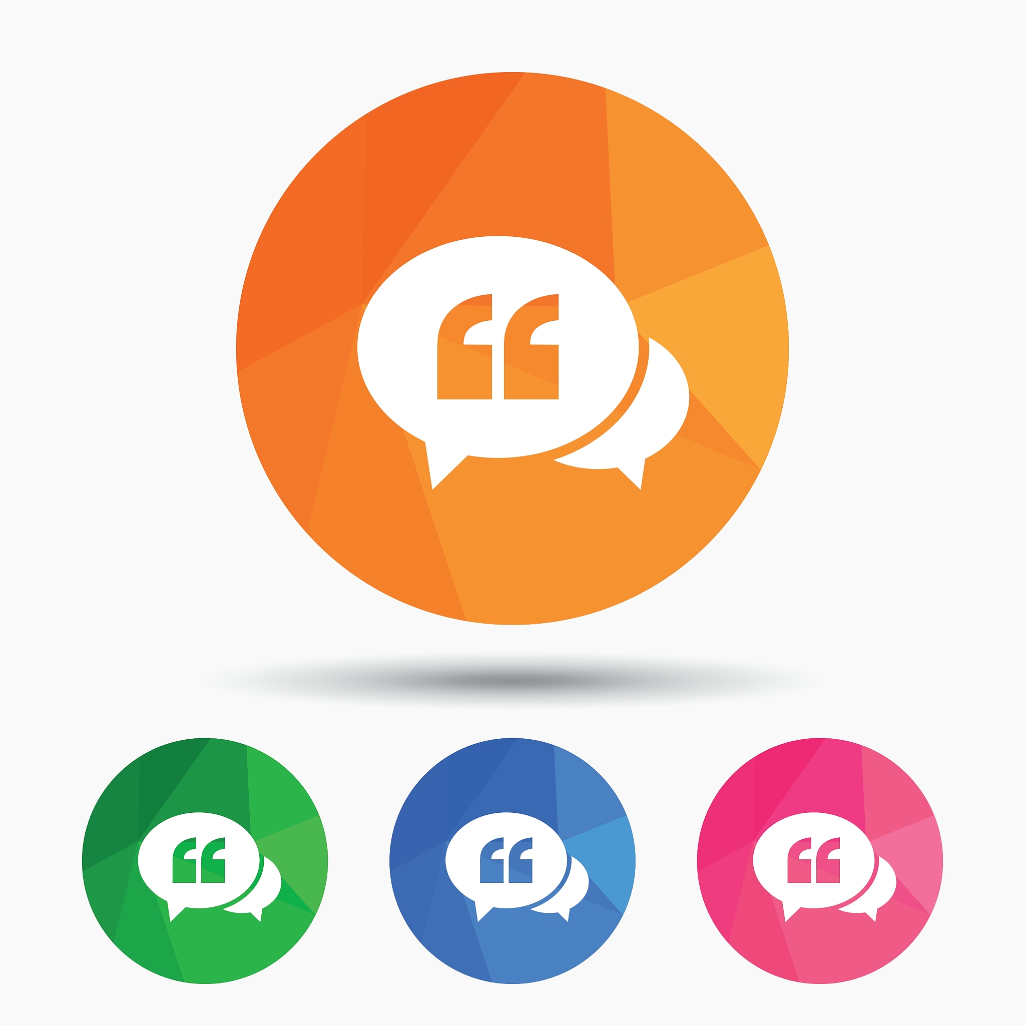 chat quote sign icon quotation mark symbol