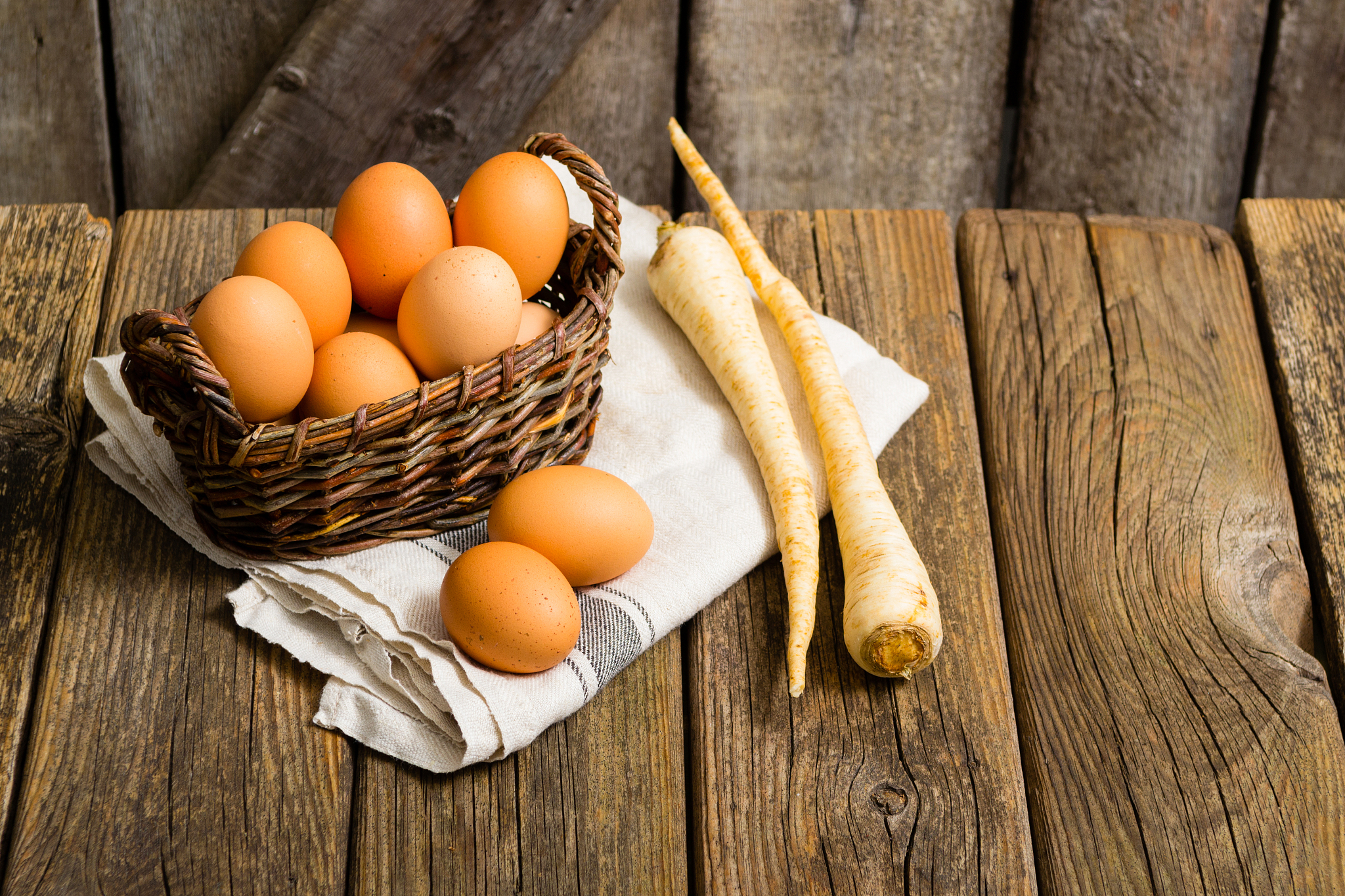 eggs and vegetables