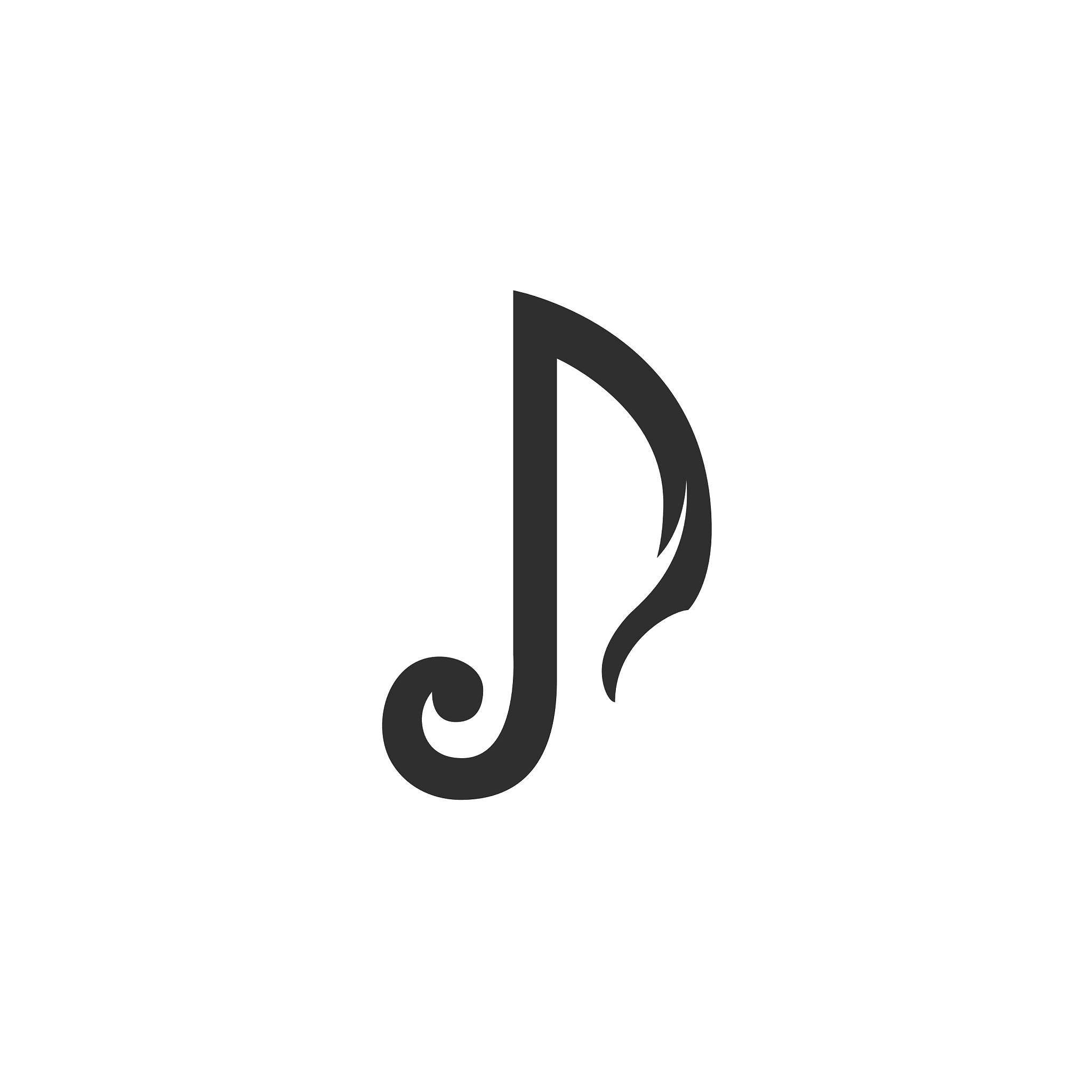 music icon logo element for template