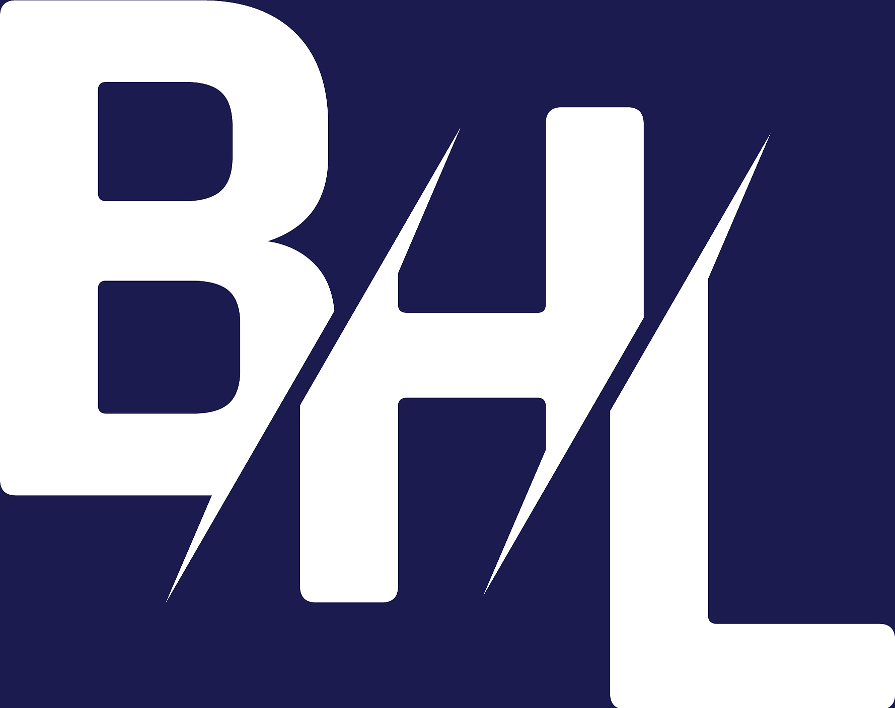 monogram letters initial logo design bhl