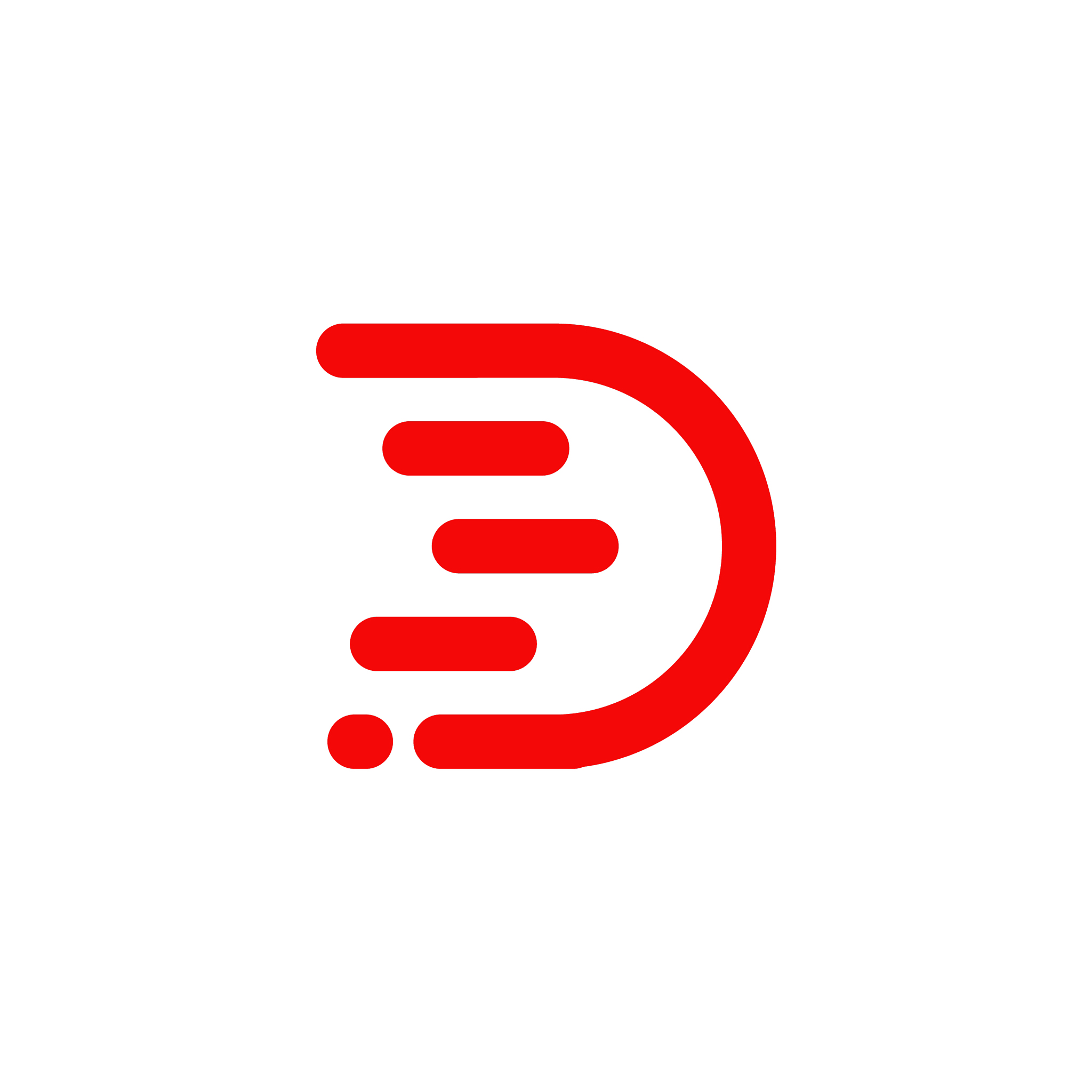 d letter initial logo design template