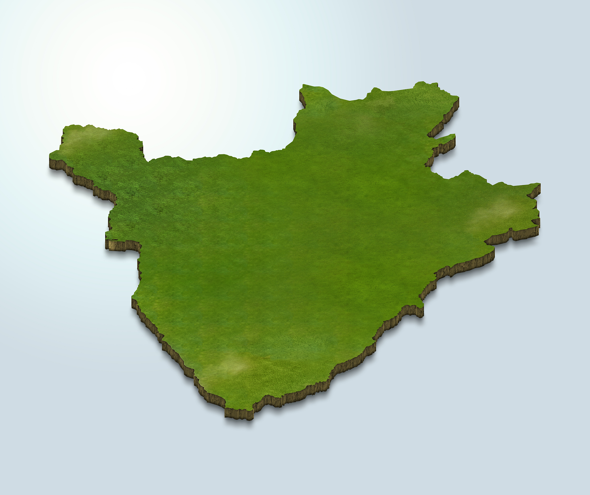 3d map illustration of burundi