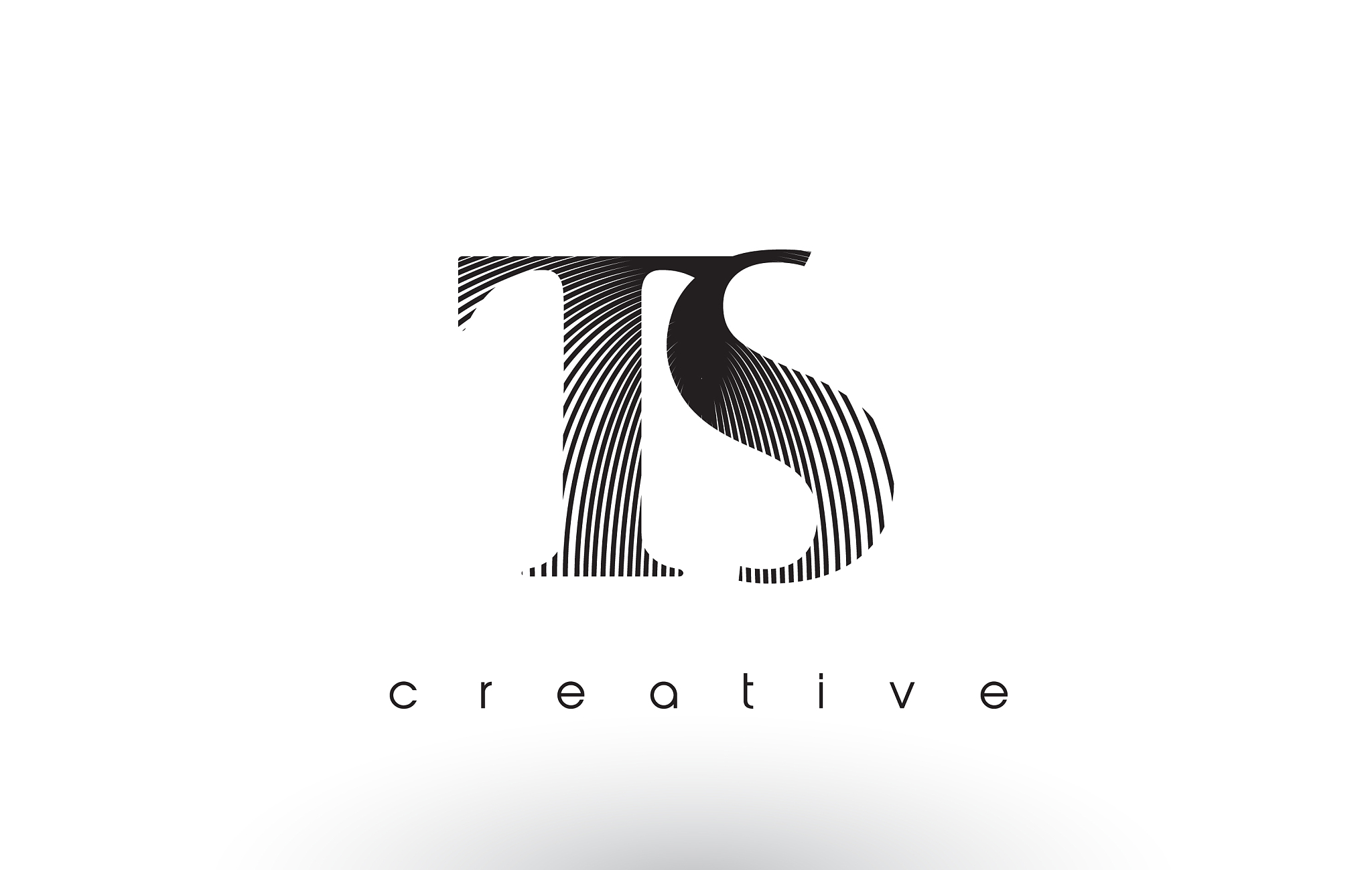 ts logo design with multiple lines and black and