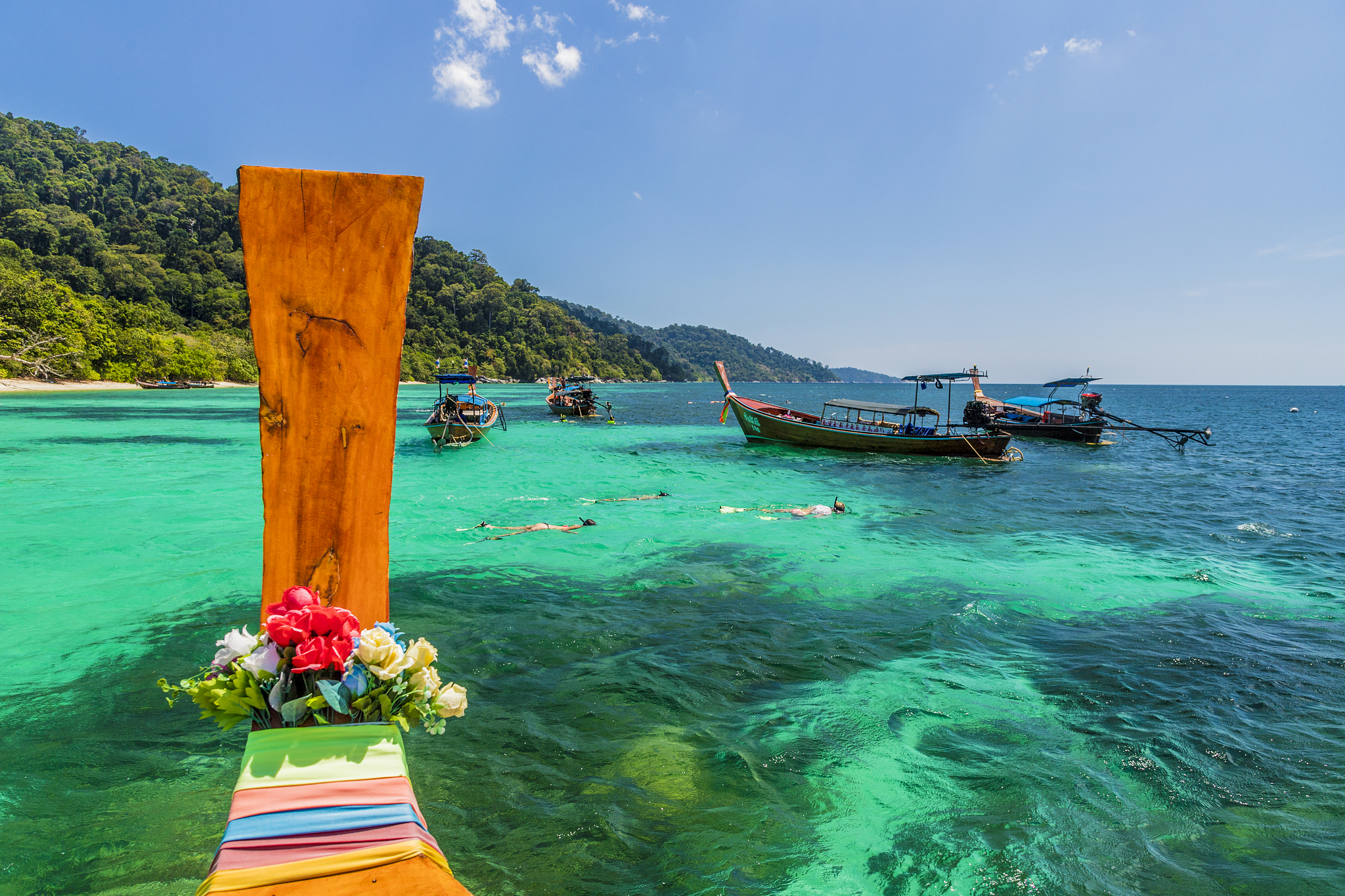 snorkeling in the andaman sea off ko rawi island in tarutao mari