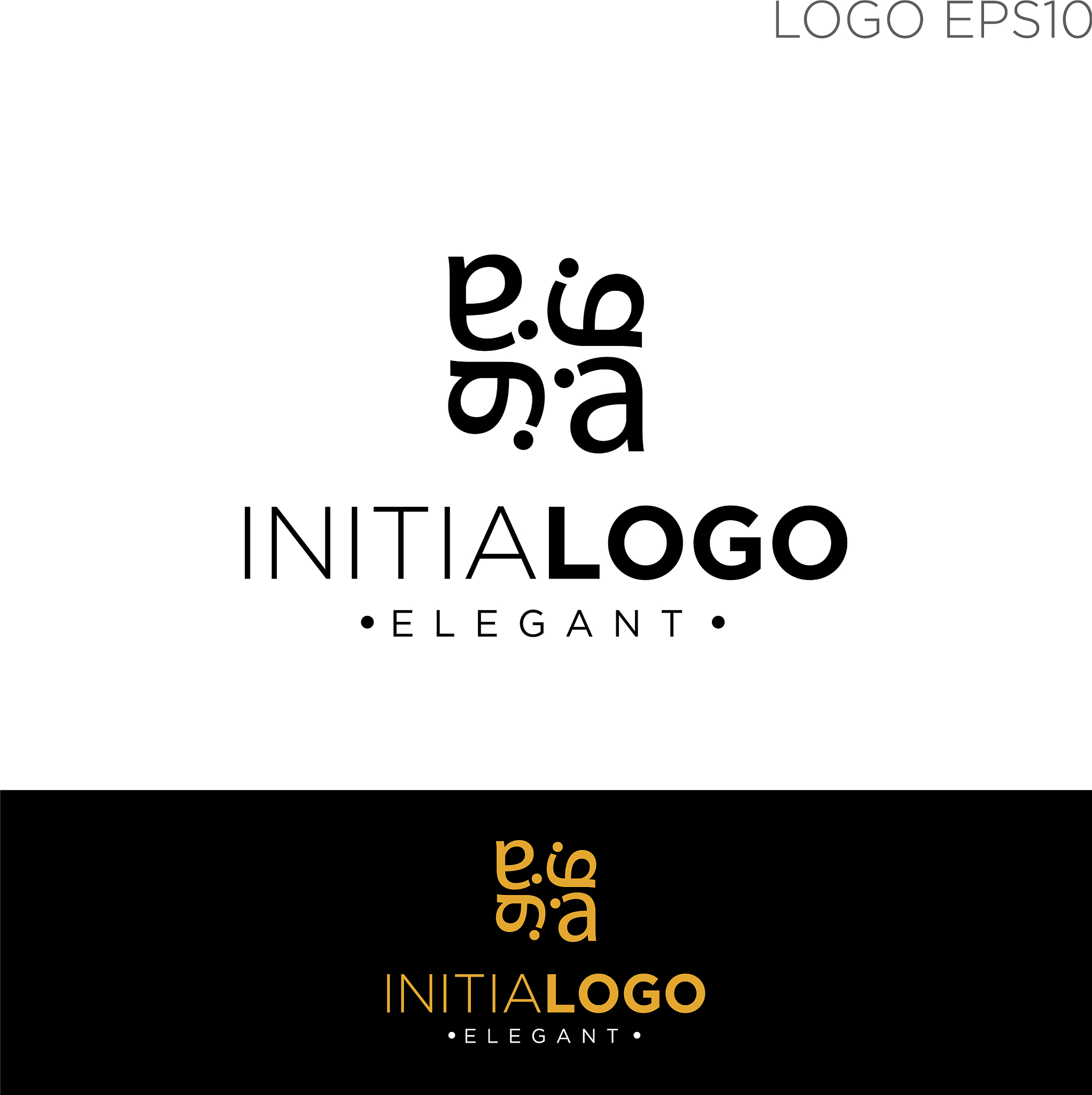 monogram initial a aa logo template black color