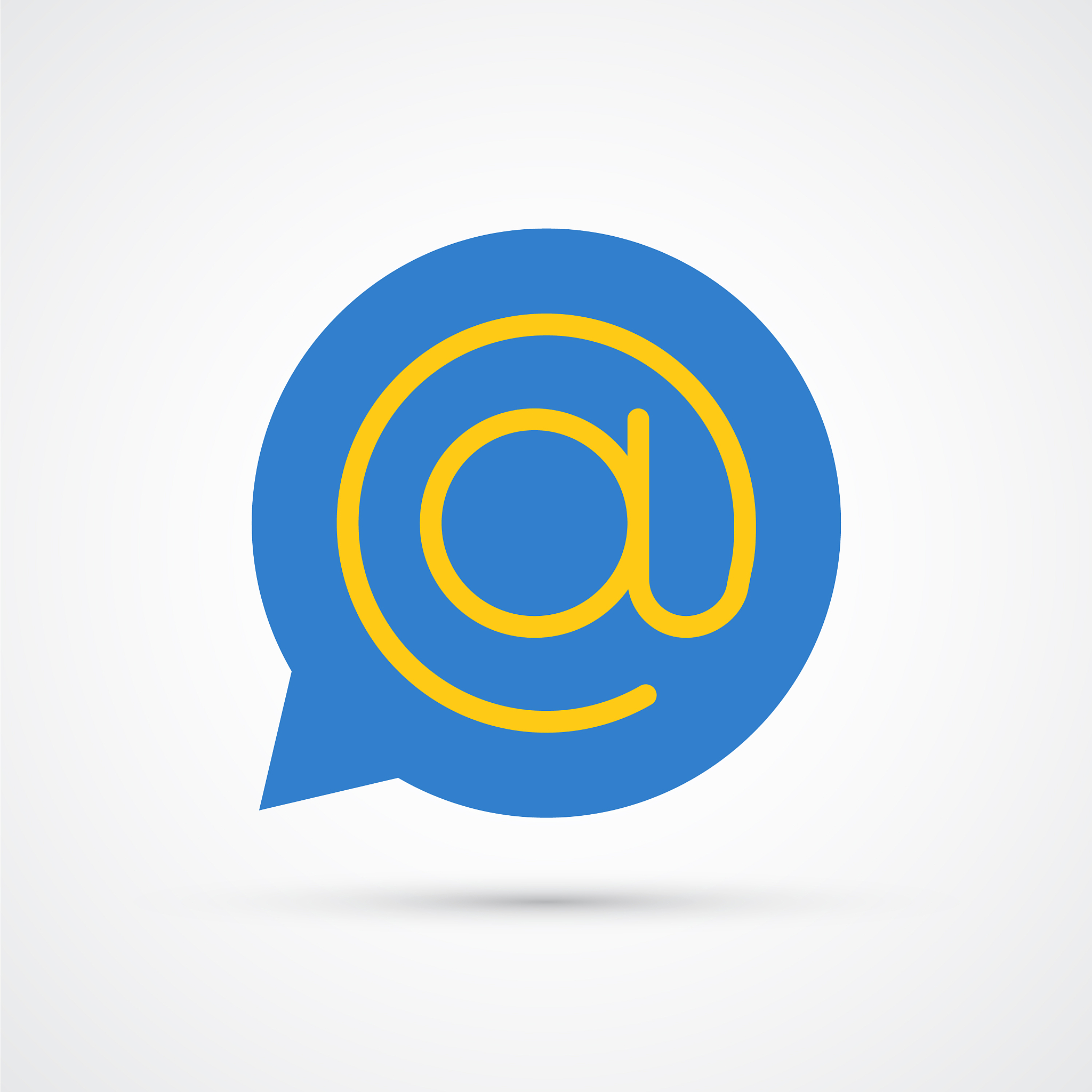mail trendy symbol trendy colored