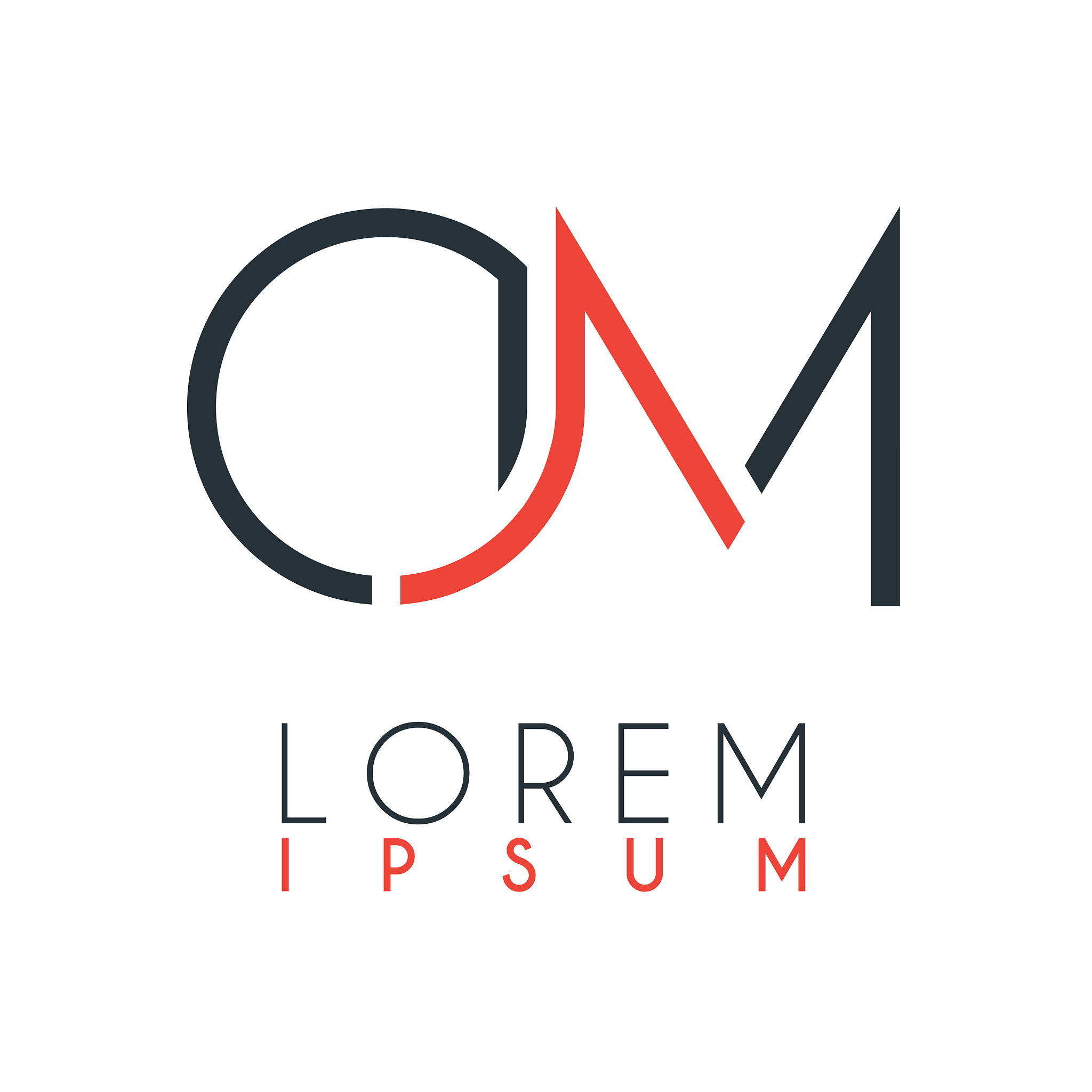 the logo between letter o and letter m or om
