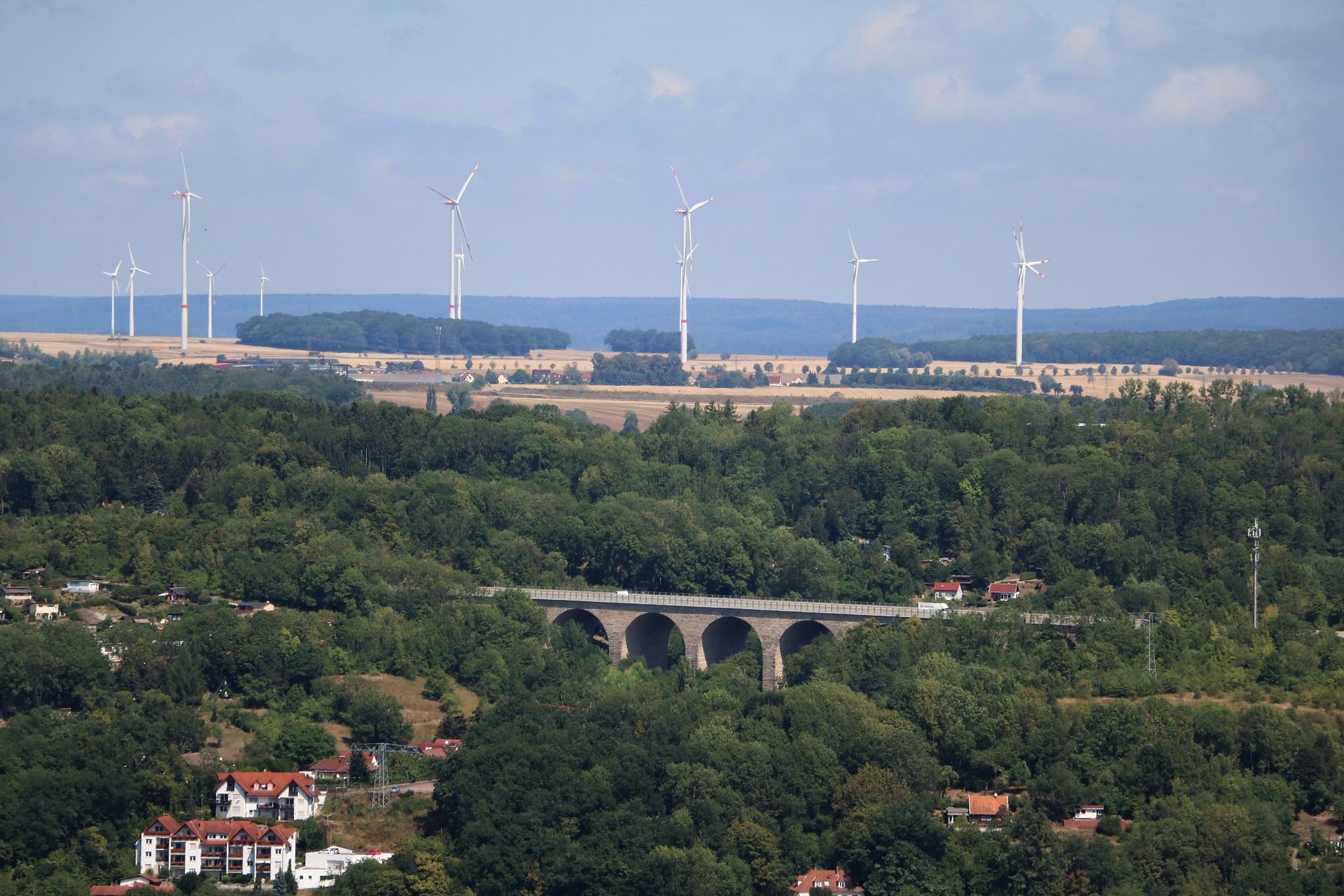 landscape around eisenach and thuringian forest in germany