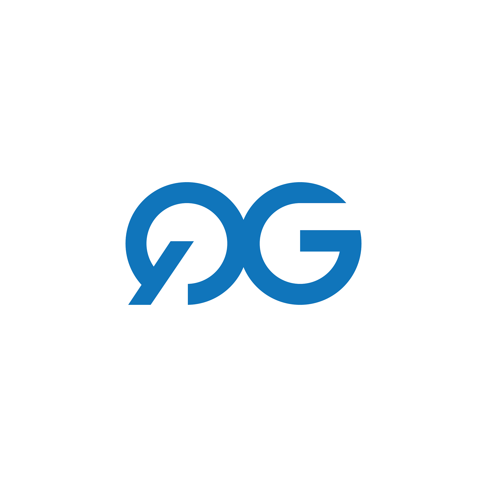 initial letter qg or gq logo design template