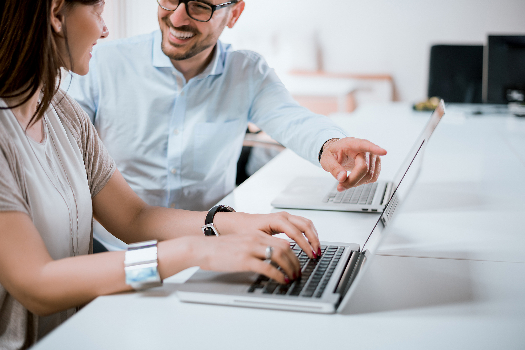 young people working in the office