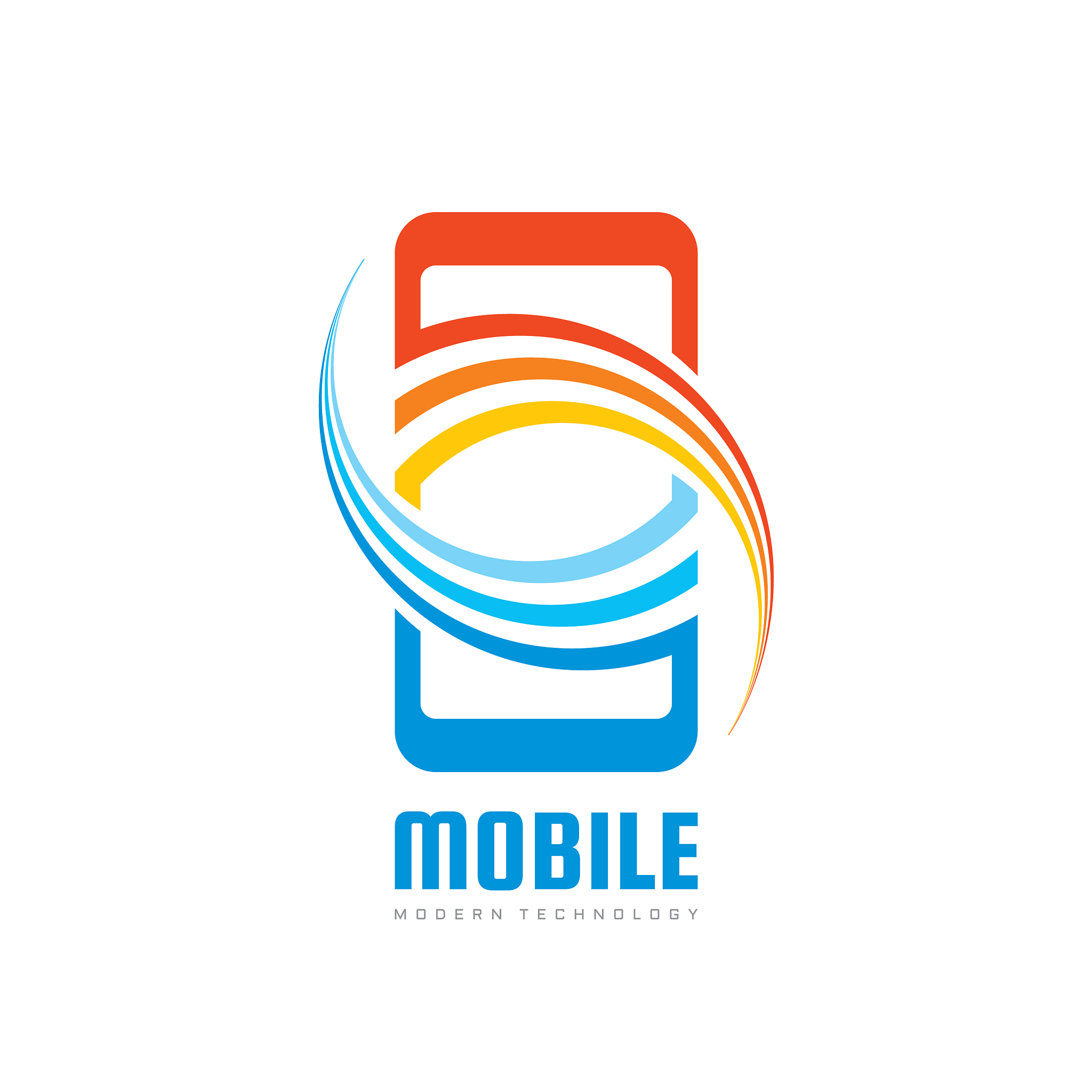 mobile phone logo template concept