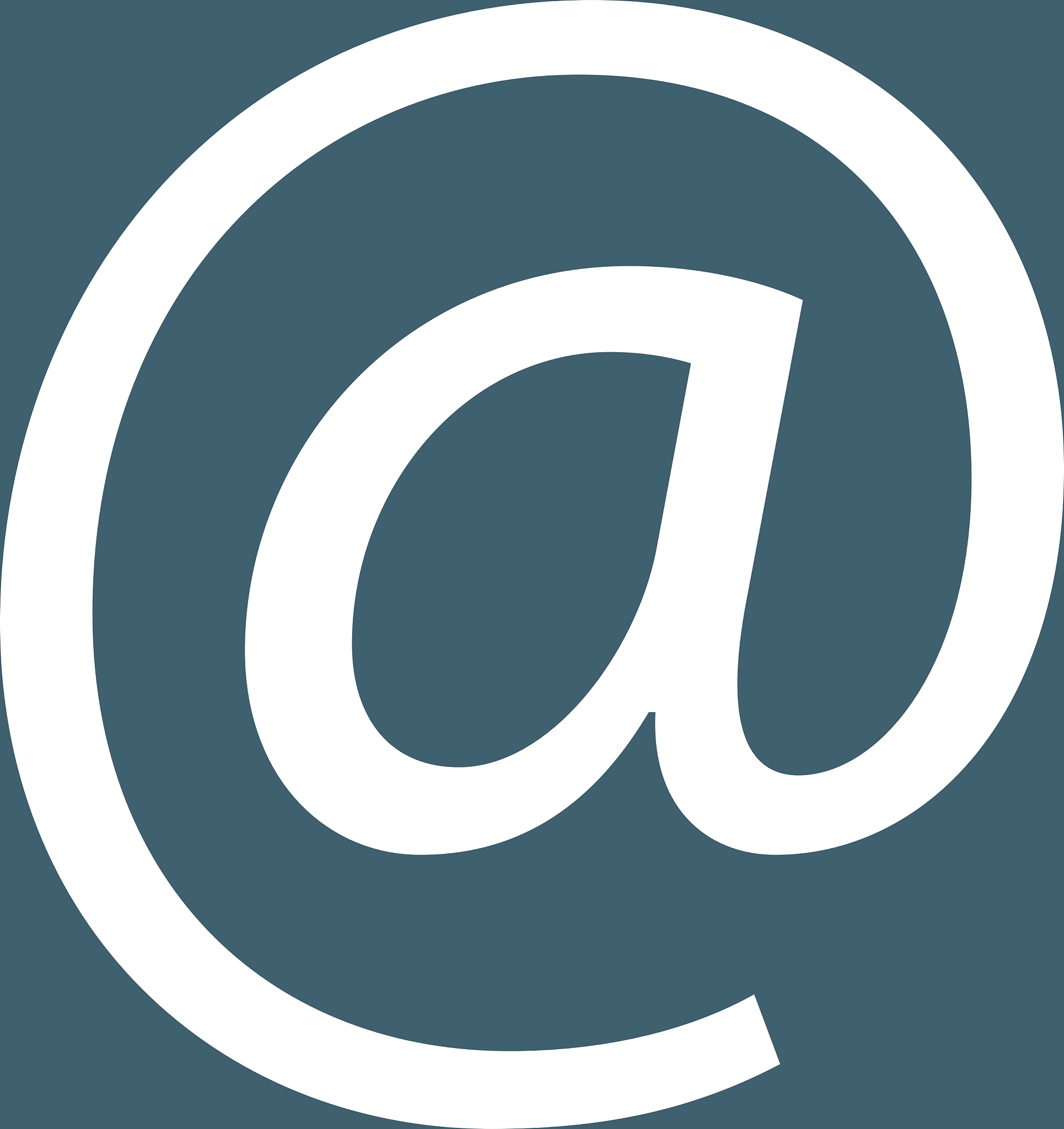 white email icon on blue circle background